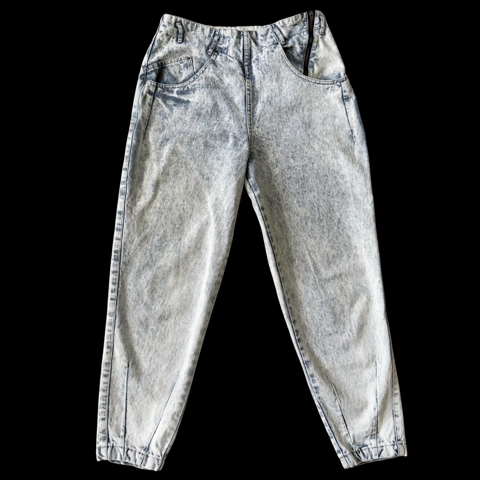 Unionbay Vintage 80s Acid Wash High Waisted Tapered Denim Jeans Size 10 12 Indie