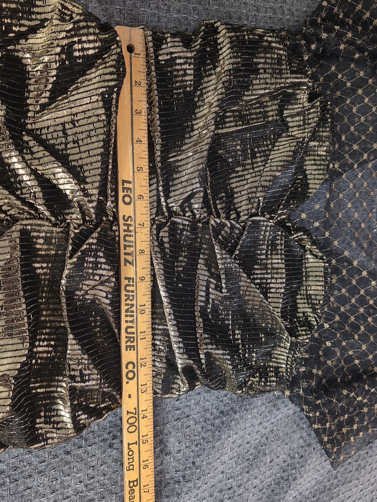 Vintage New Leaf By Samir Metallic Gold Mesh Shimmery Cocktail Party Dress 11/12