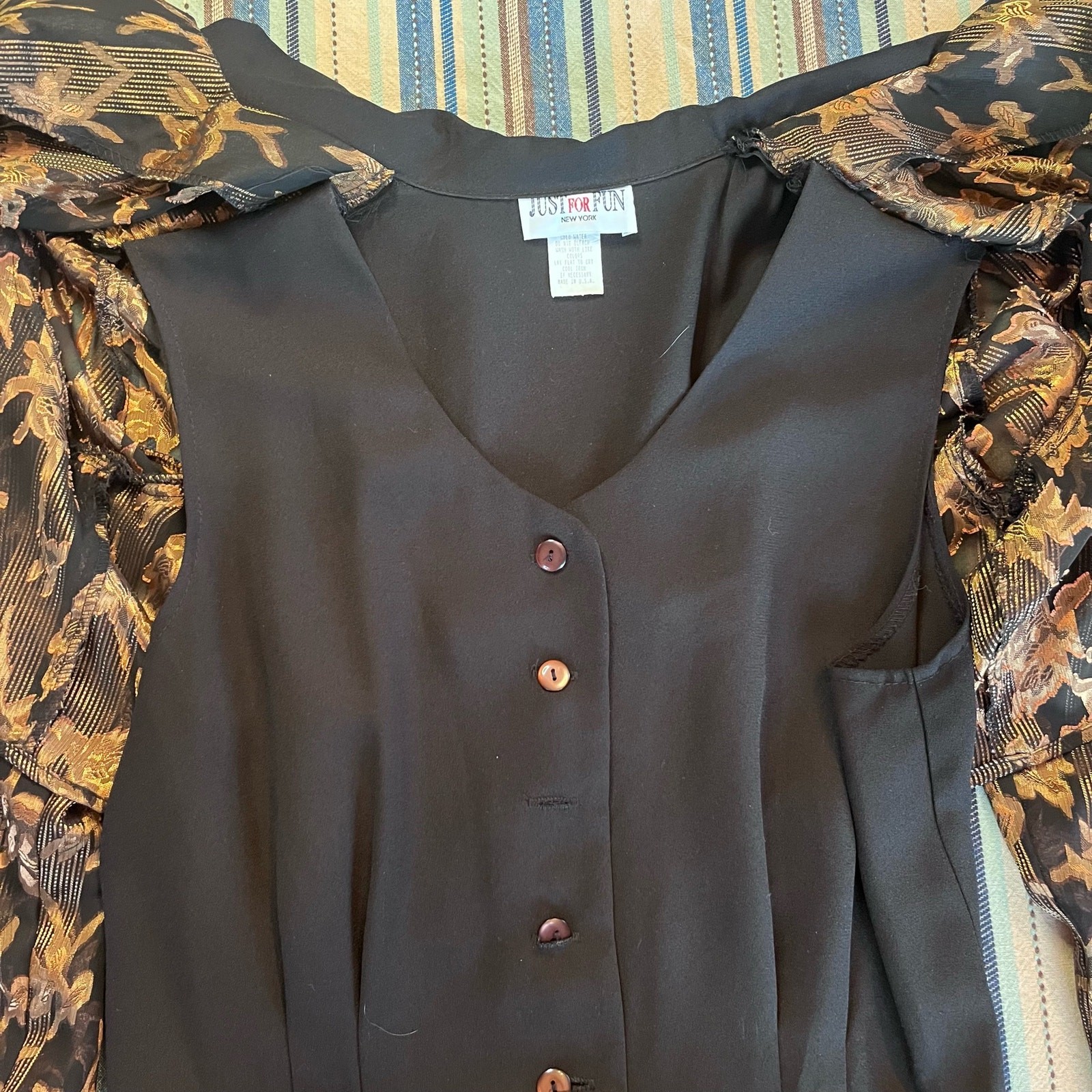 80s black & gold jumpsuit