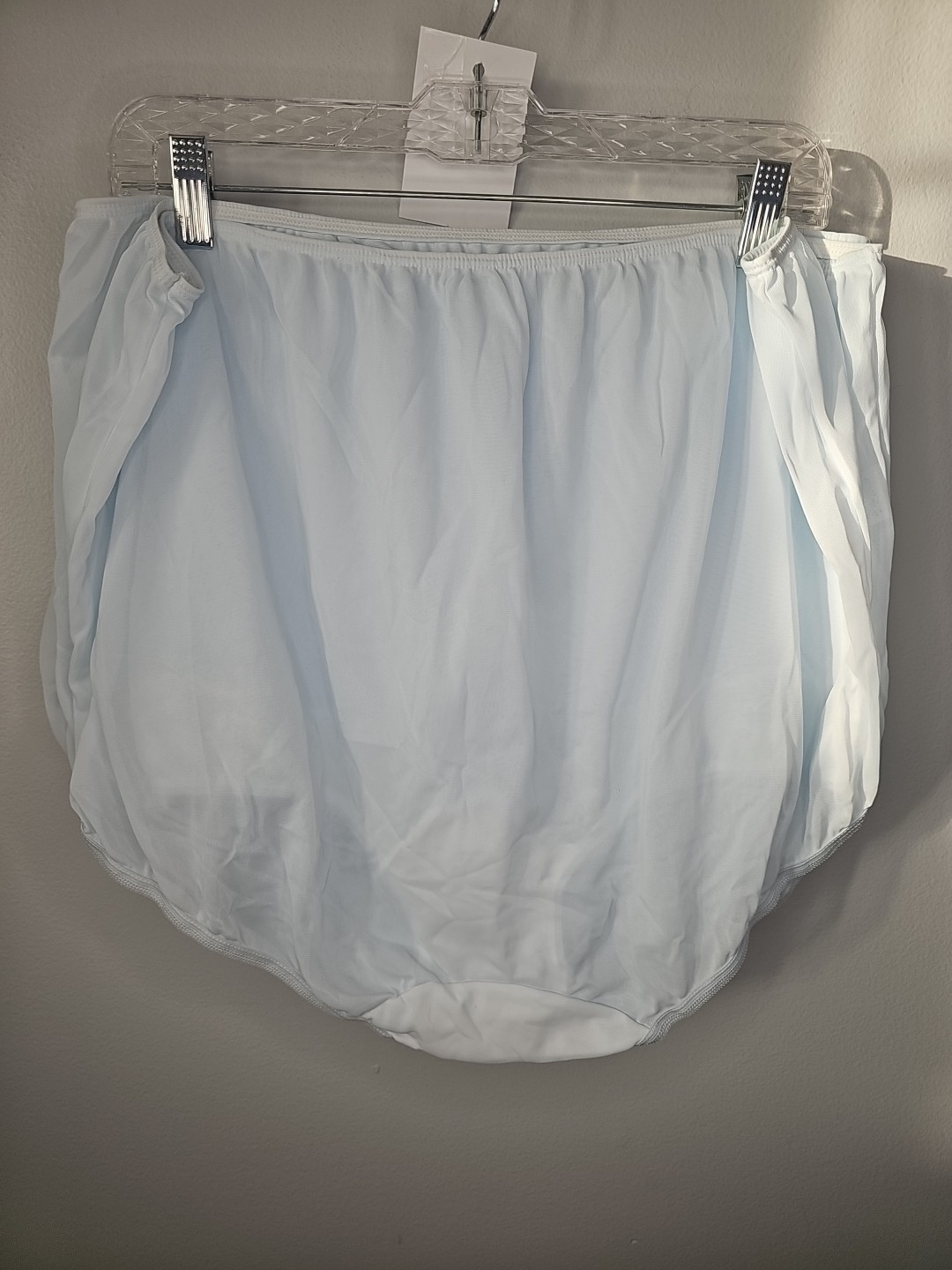 Vintage Dixie Belle 100% Nylon Light Blue Panties Lace Detail Size 12