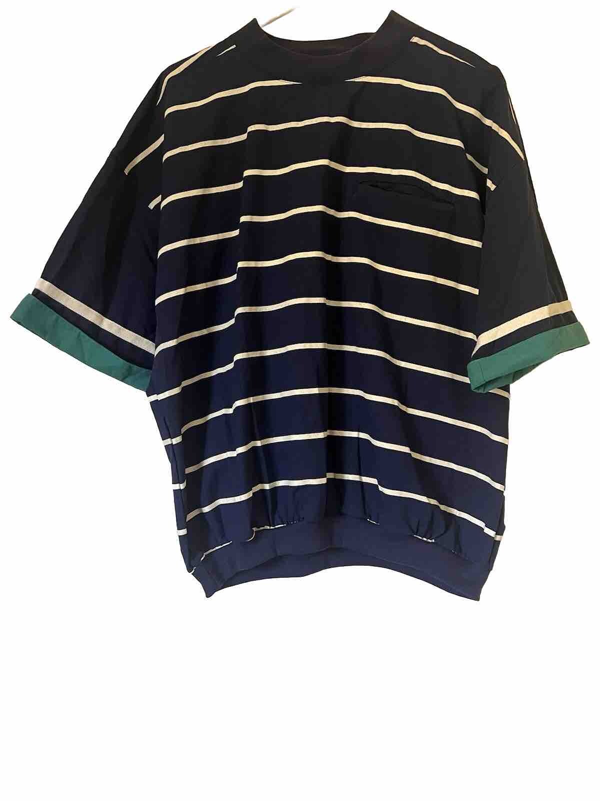Navy/WHT Striped VINTAGE Classic Wear Gitano Shirt Singapore Sz.LARGE PREOWN (4)