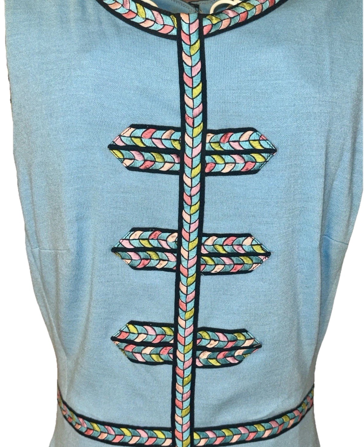 Super Rare 1960s Lilly Pulitzer”The Lilly” Maxi Dress w Chevron Embroidery