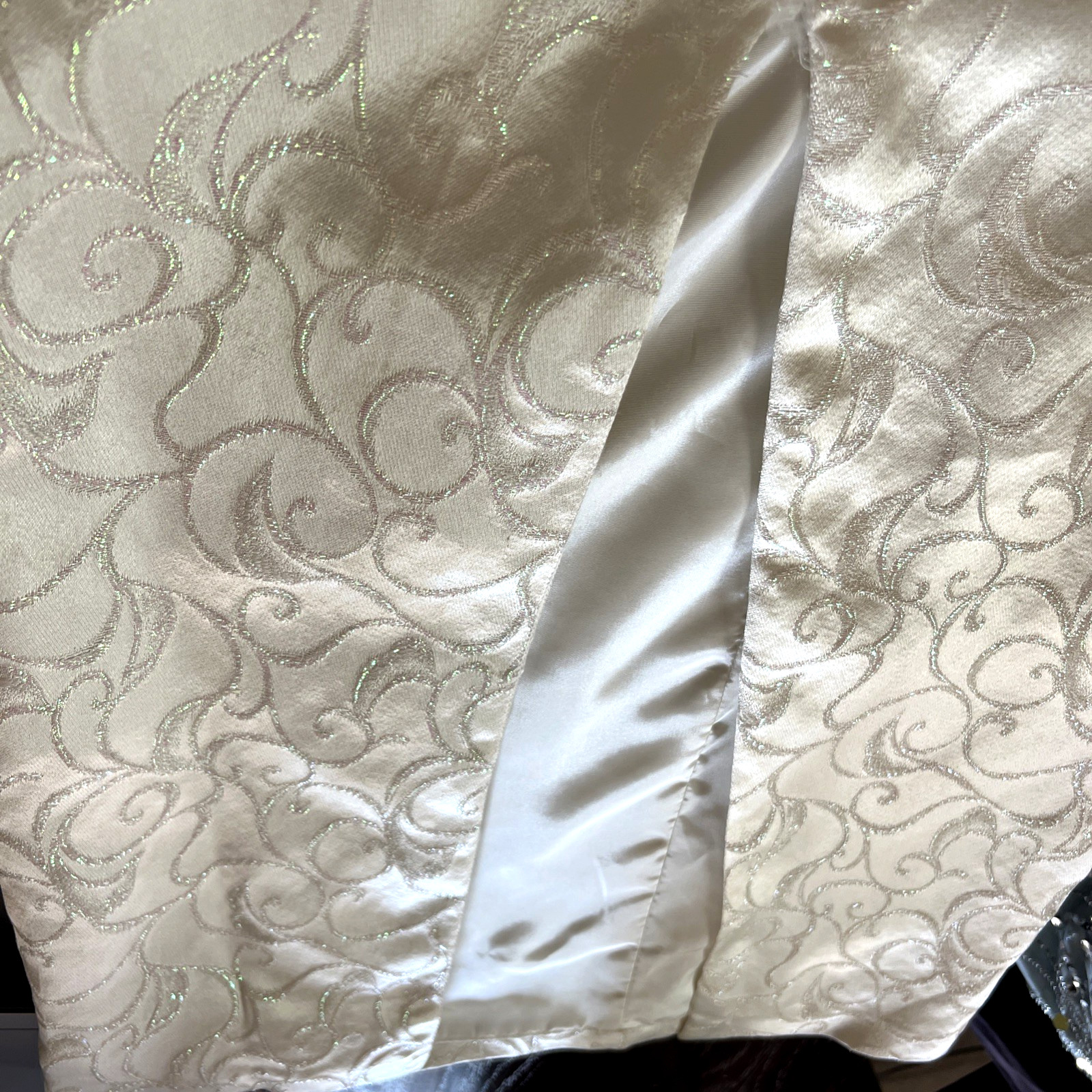 FLIRTATIONS Alfred Angelo Ivory Puff Sleeve Sheath Dress Romantic Lolita Sz 7/8