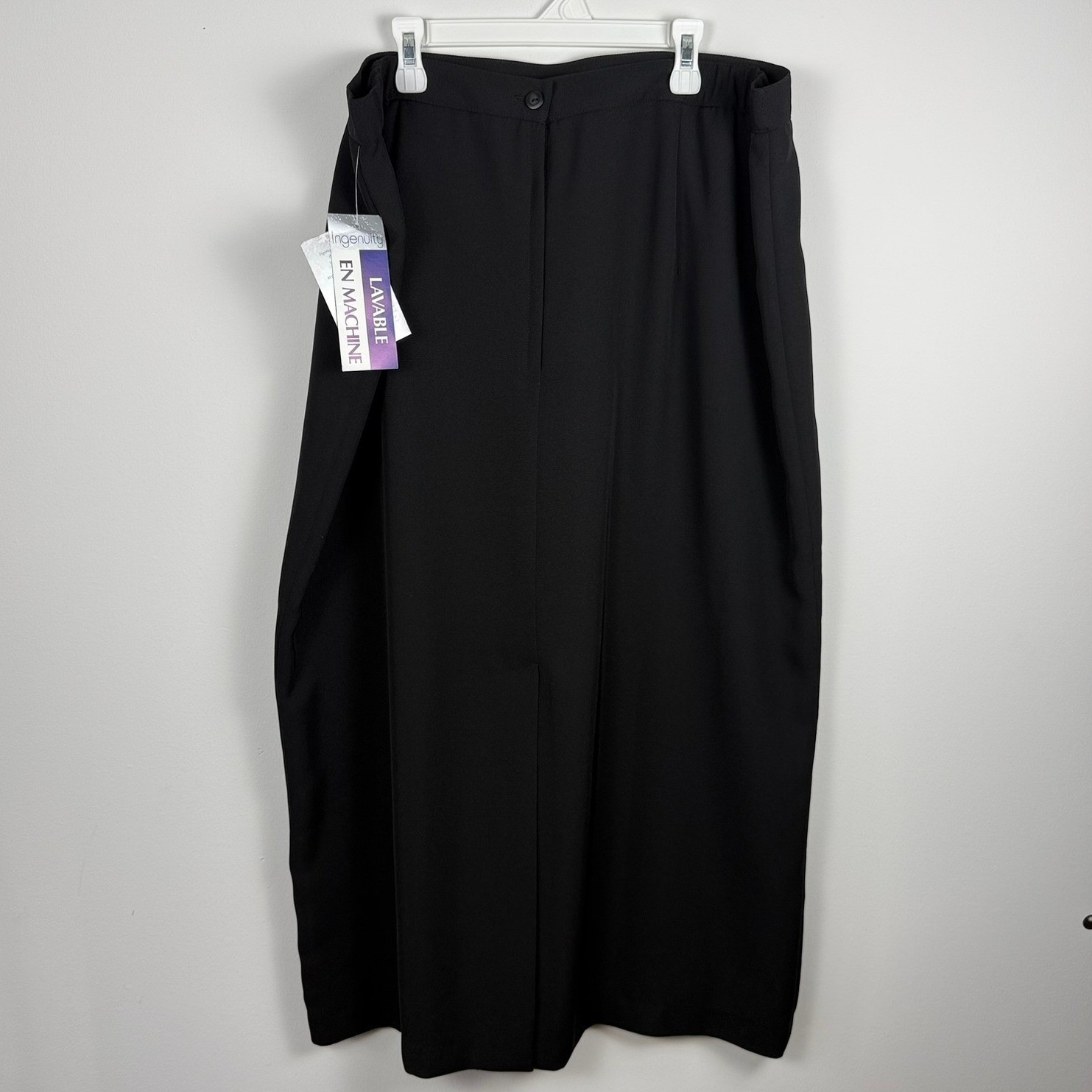 VTG NWT 90s Ingenuity Plus Black Maxi Skirt Made in Canada Minimalist Y2K 18W
