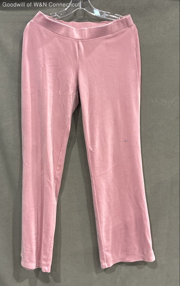 Vintage Y2K Juicy Couture Women&rsquo;s Pink Velour Rhinestone Logo Track Pants Sz S