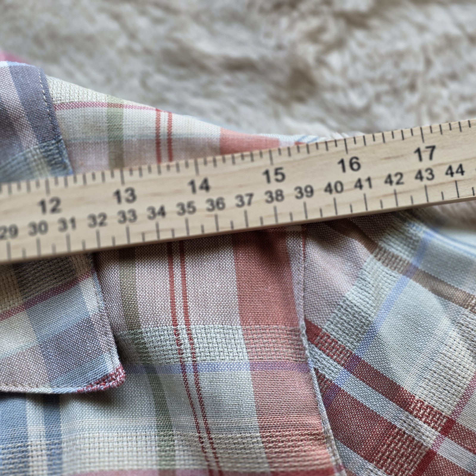 Vintage 90s Koret Plaid 2 Piece Matching Set Women Blouse Culotte Shorts Country