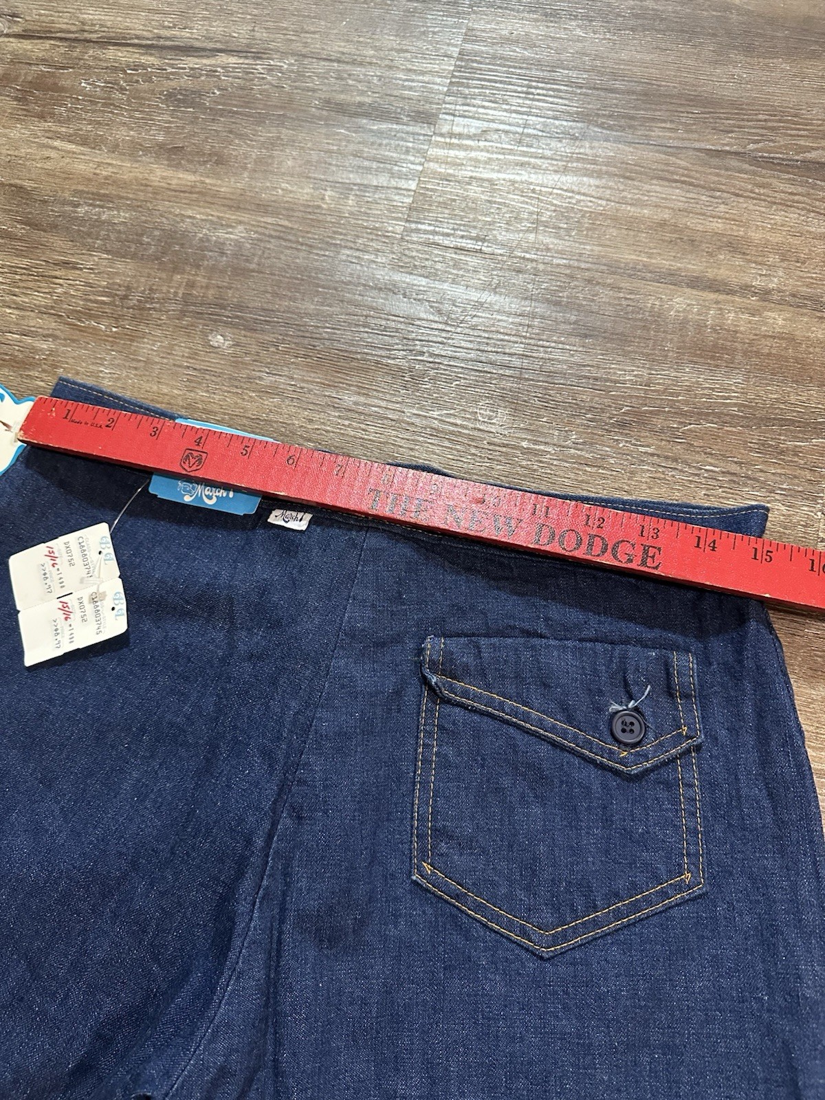 Vintage 70s March 1 Indigo Blue Jeans Hot Pants Daisy Duke Shorts New With Tags