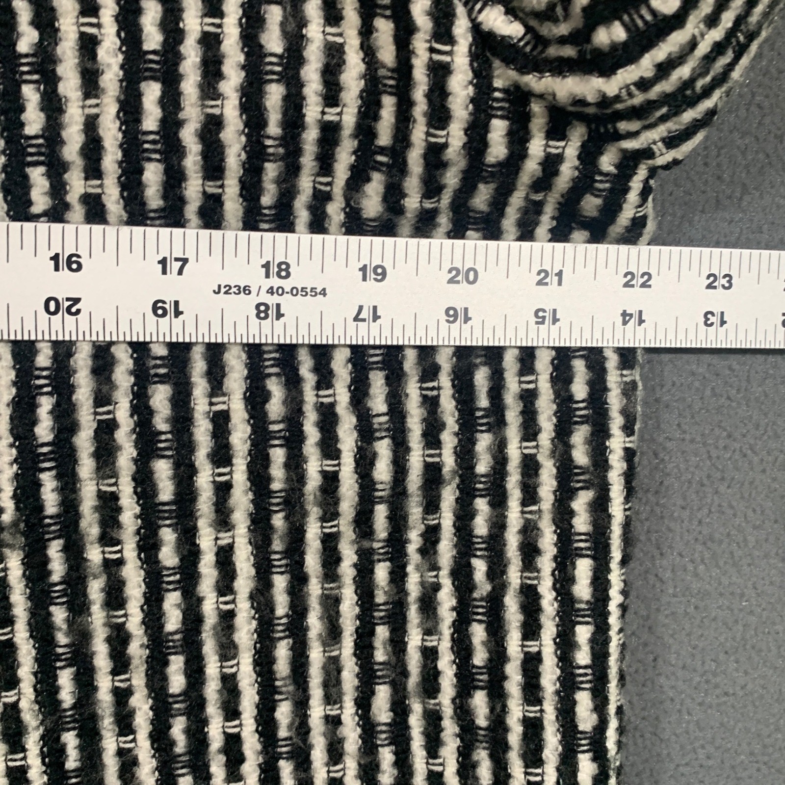 Graff Californiawear Jacket Womens 10 Vintage Black White Striped Textured Knit