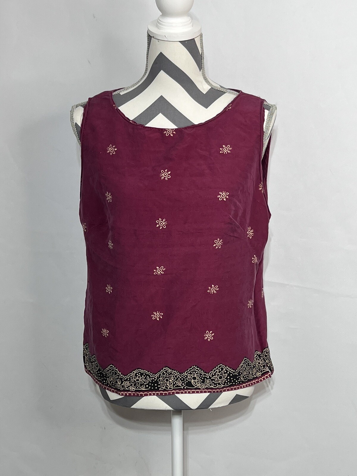 100% Silk Women 16 Jacqueline Ferrar Tank Style Top