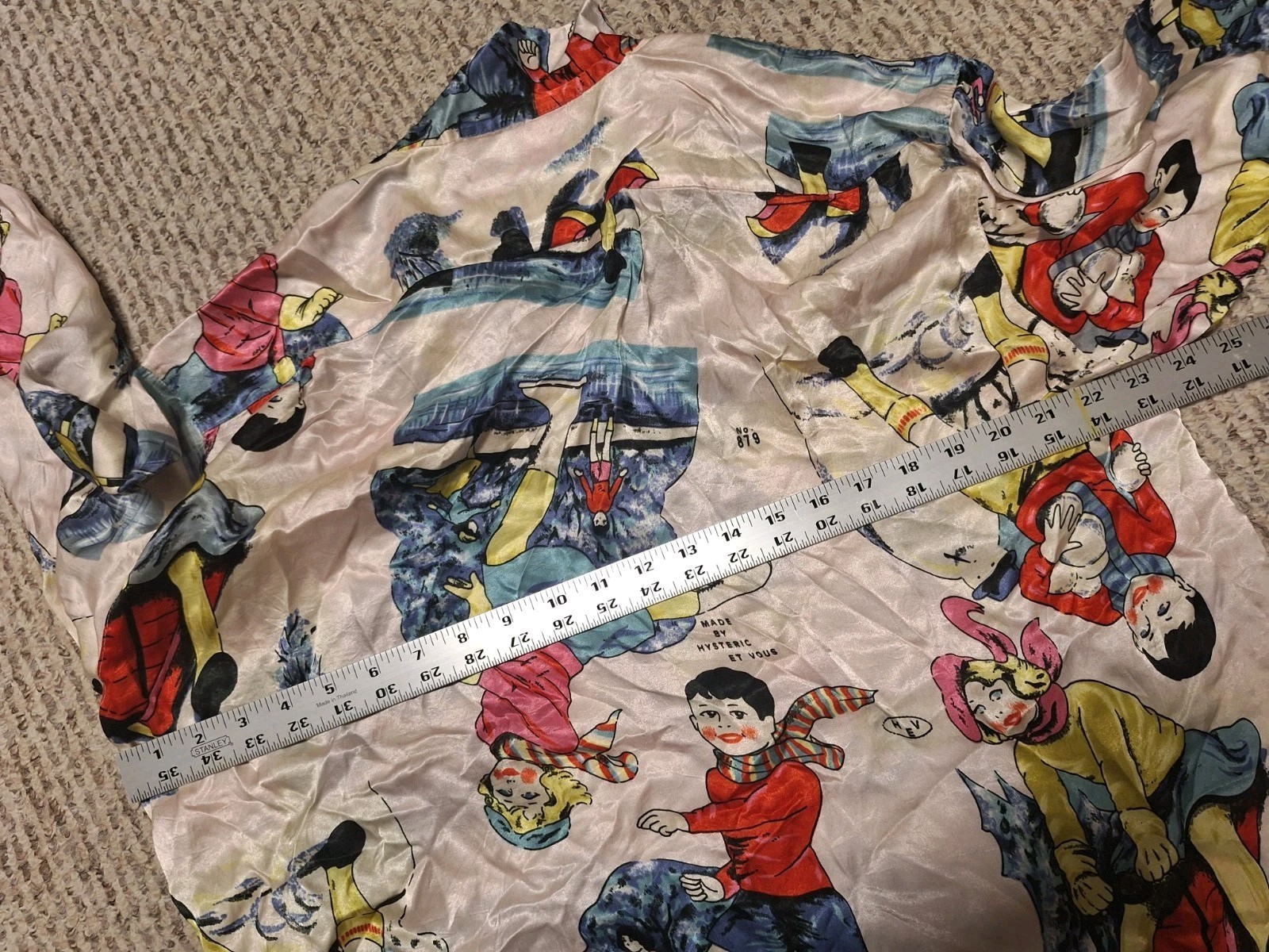 Vintage 80s Hysteric Et Vous Comic Rayon Blouse Cartoon France Retro