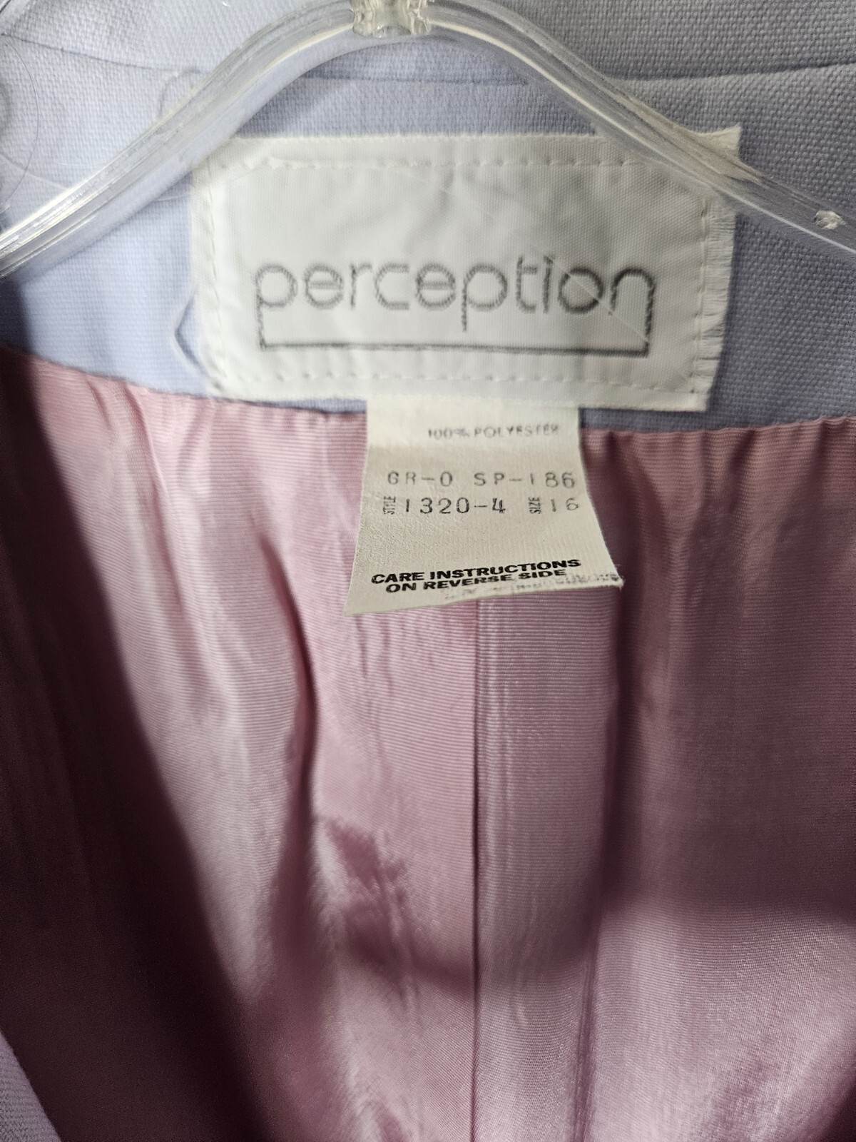 Vintage 70s Perceptions Pastel Light Lavendar Business Suit Soft Girl