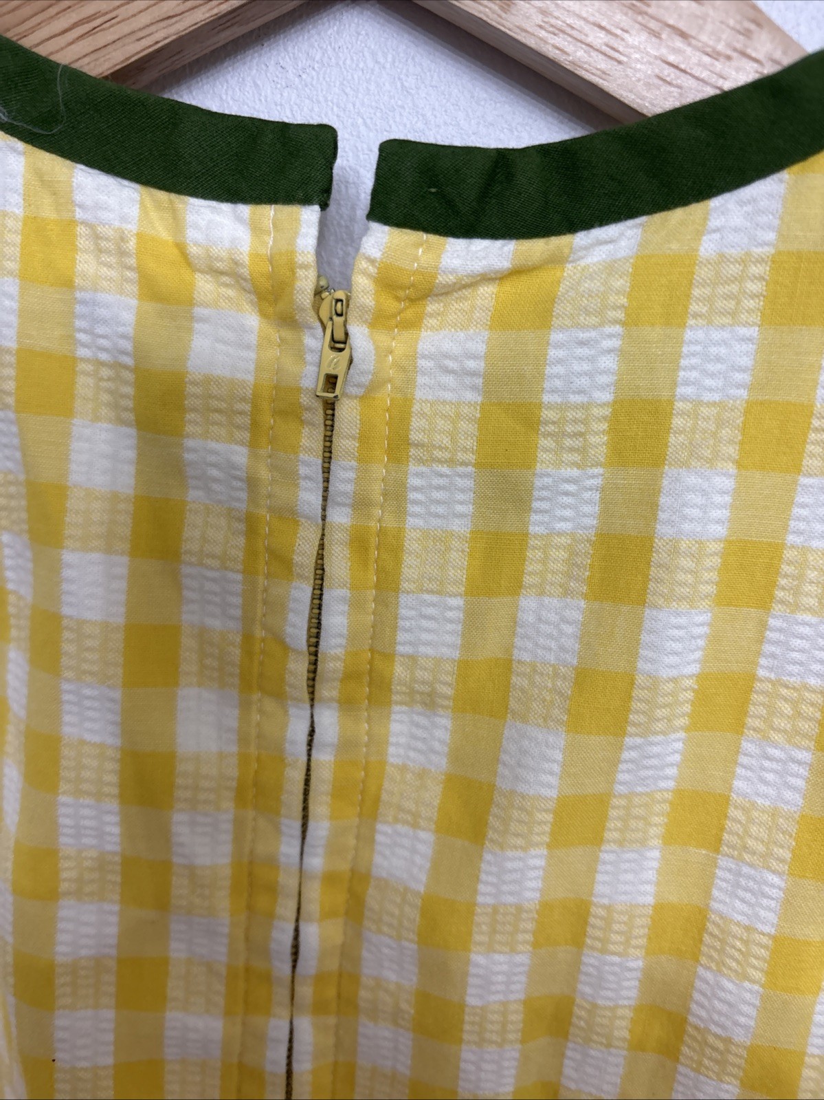 Vintage Gingham 60’s Sunbeam Boho Mini Dress Turtle Child Classic Preppy