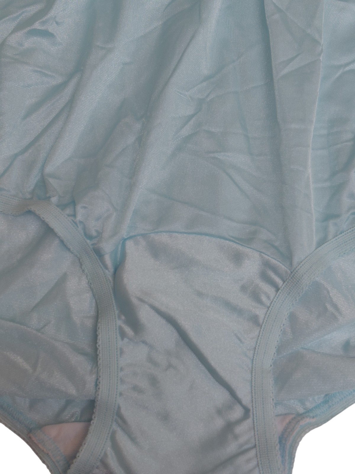 Vintage Light Blue Vanity Fair Granny Brief Size 6/M Laced