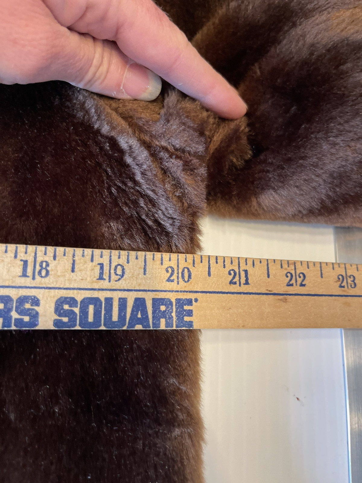 70s Sears Fashions Teddy Bear Double Breasted Coat Faux Fur Sherpa Brown
