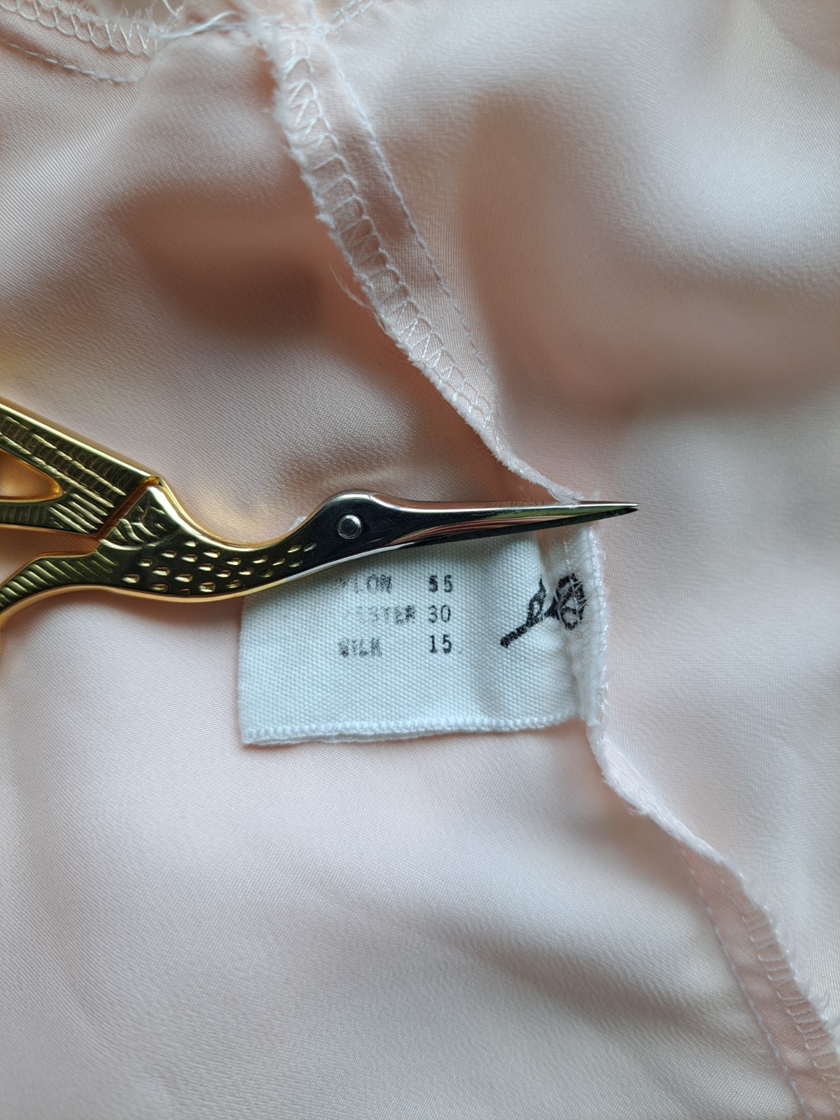 Vintage Peach Satin Bed Jacket Silk Blend Lace Trim Applique Sz S/M/L Scalloped