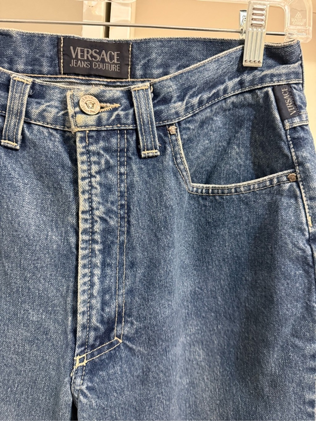 Versace Jeans Couture Medium Wash Relaxed High Waist Jeans 32| 46