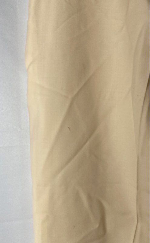 Vintage 90s Chanel Women&rsquo;s Cream Wool Silk Lined Tapered Trousers Pants Sz 38
