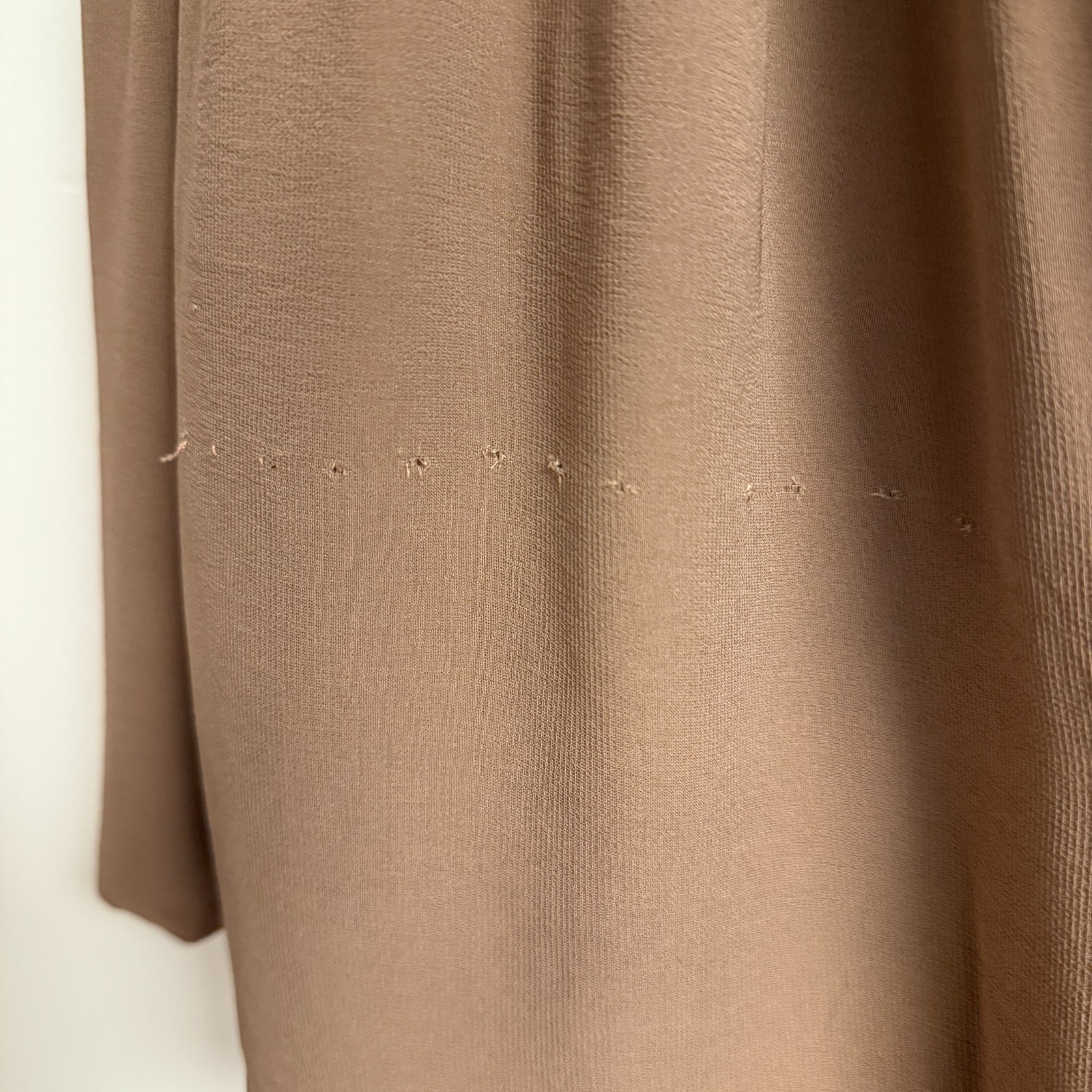 Vintage 50s Chiffon Full Pleated Light Brown Taupe Skirt Small