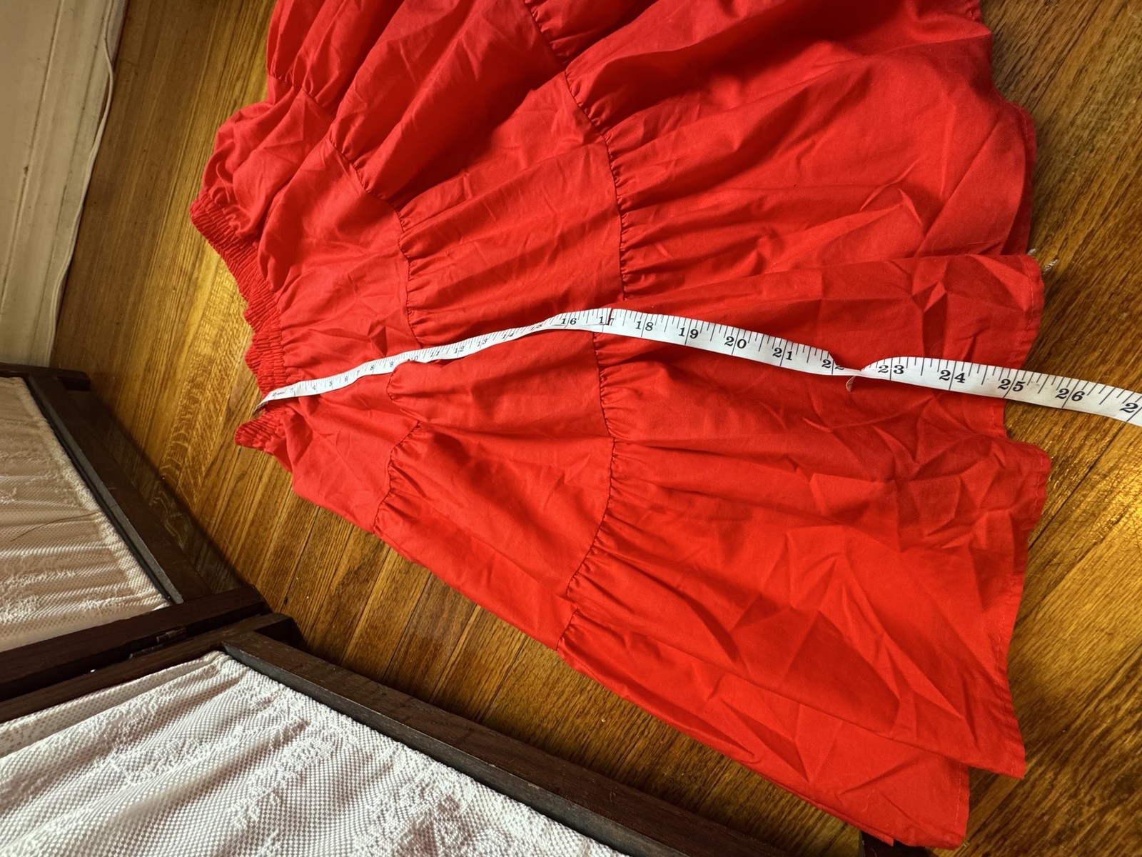 Malco Modes Red Ruffle Tiered Skirt Square Dance Petticoat M/L vintage