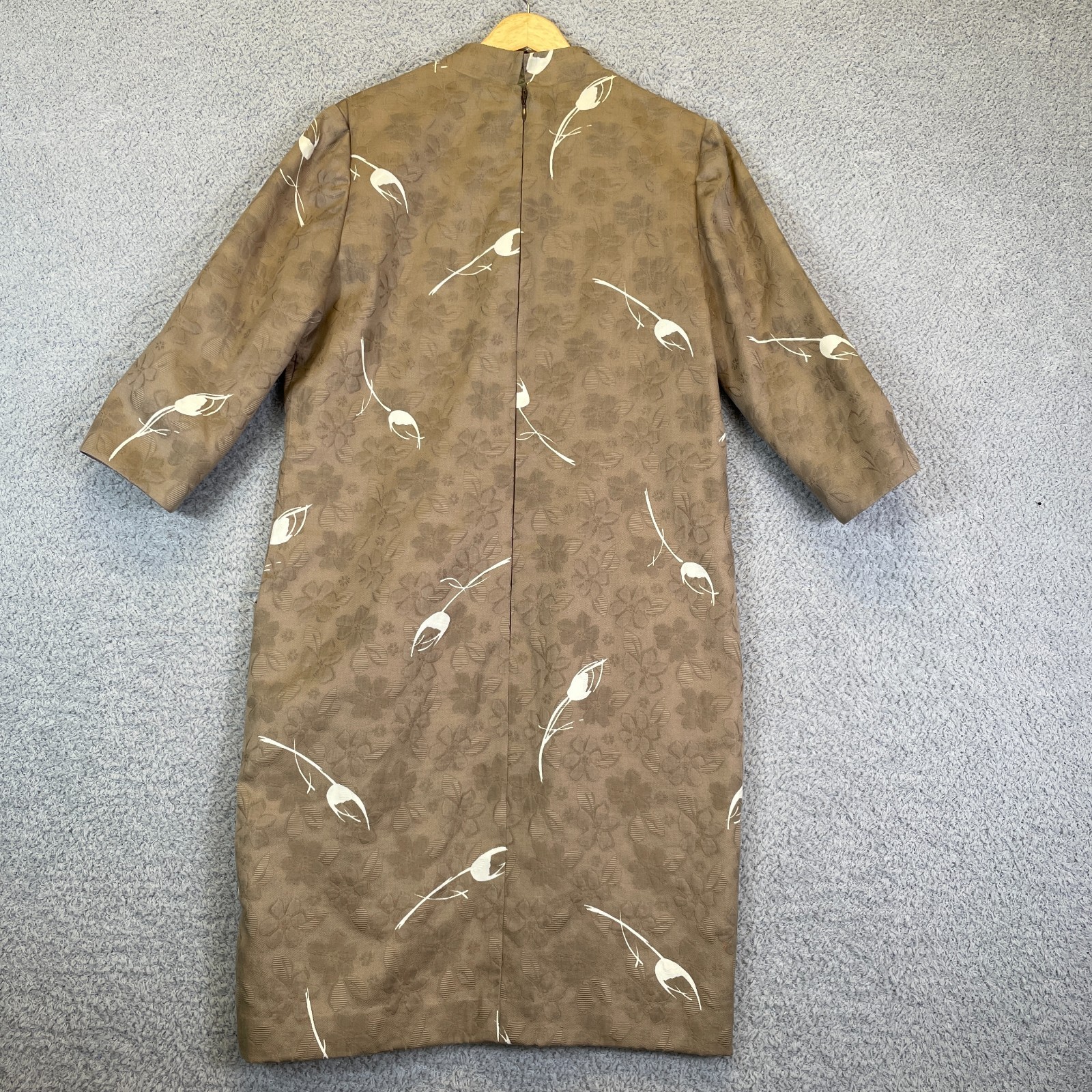 Vintage Gene Roye Mod Inspired Brocade Jacquard Shift Dress Retro Revival Medium