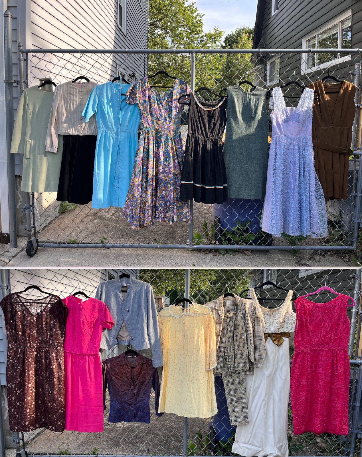 As Is 1950s 1960s womens vintage clothing lot Dressses jackets and blouses