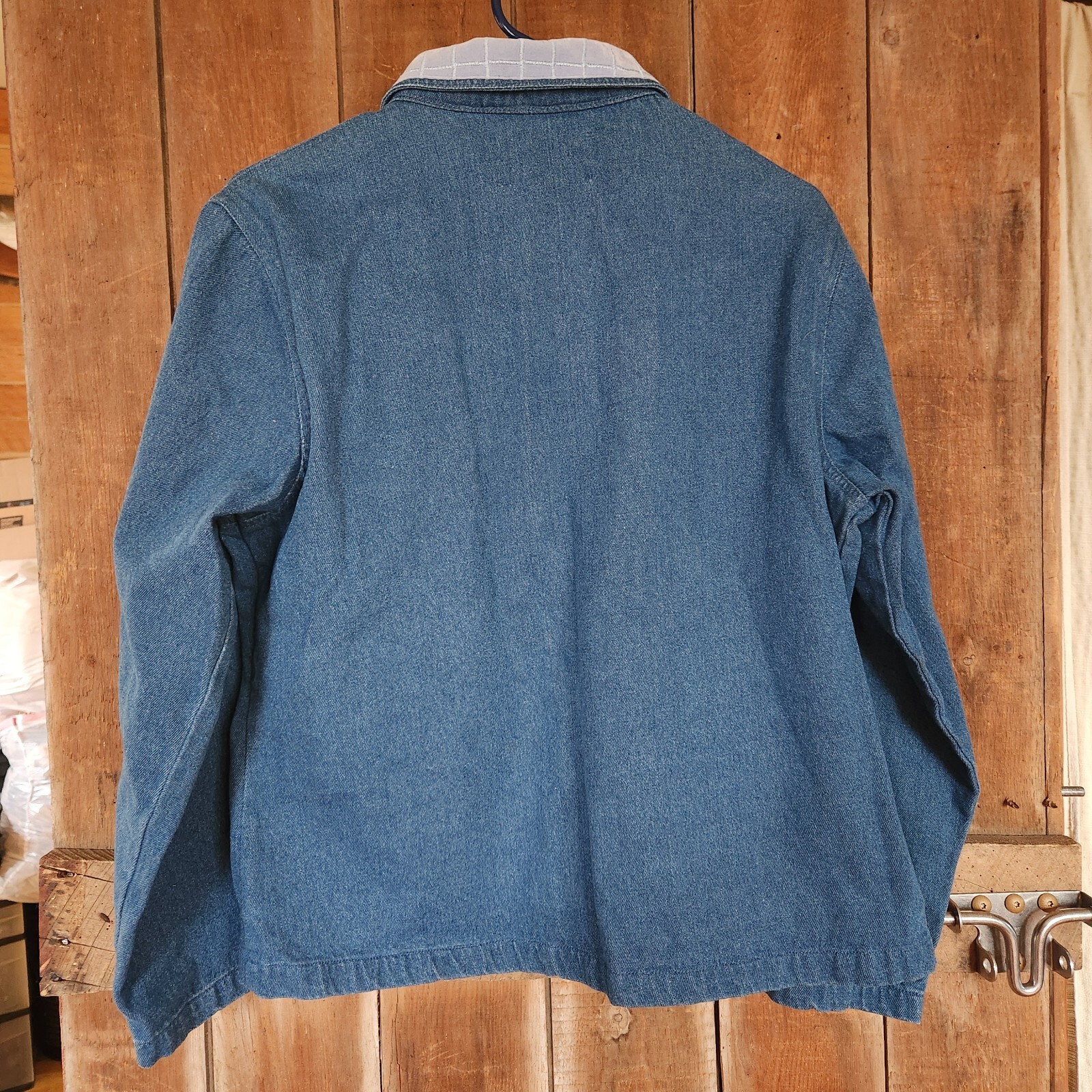Vtg Denim Snowman Jacket Shacket Winter Kitschy Grandmacore Quirky Art Teacher
