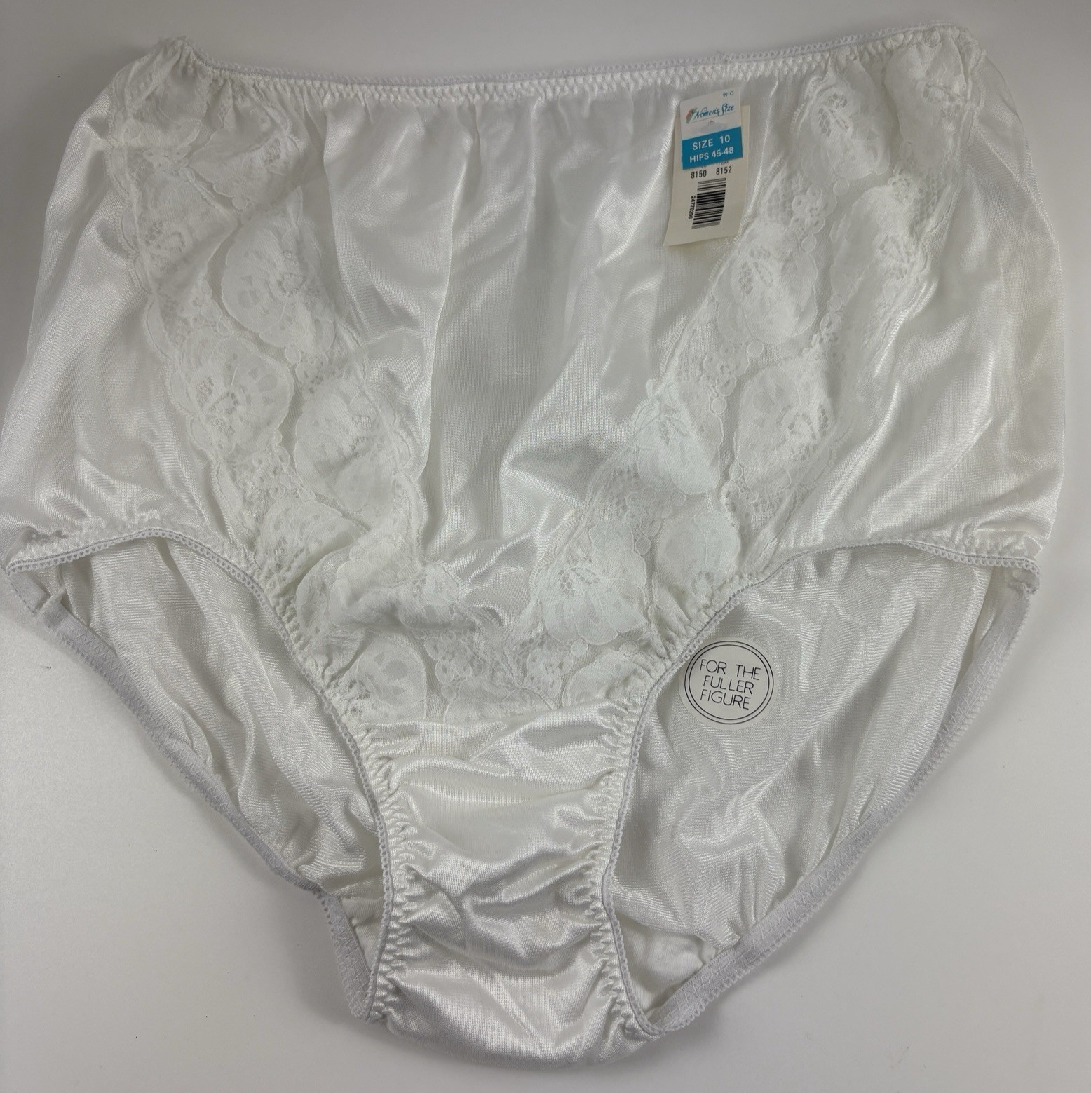 VTG Granny Panties Semi-Sheer Lot of 2 Nylon Full Figure Sz 10 Cotton Gusset NWT
