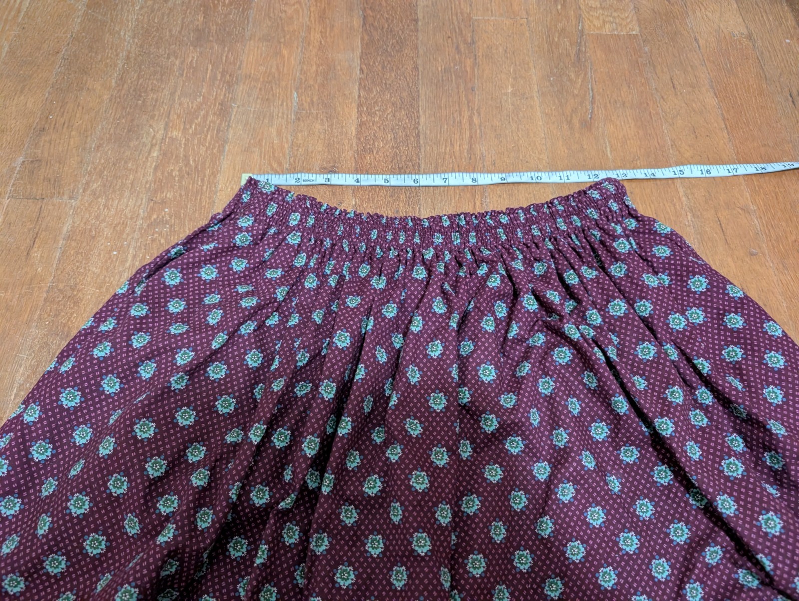Vintage 80s Vera Bradley Quilted Jacket Tank Skirt & Sash Set Medium Maroon