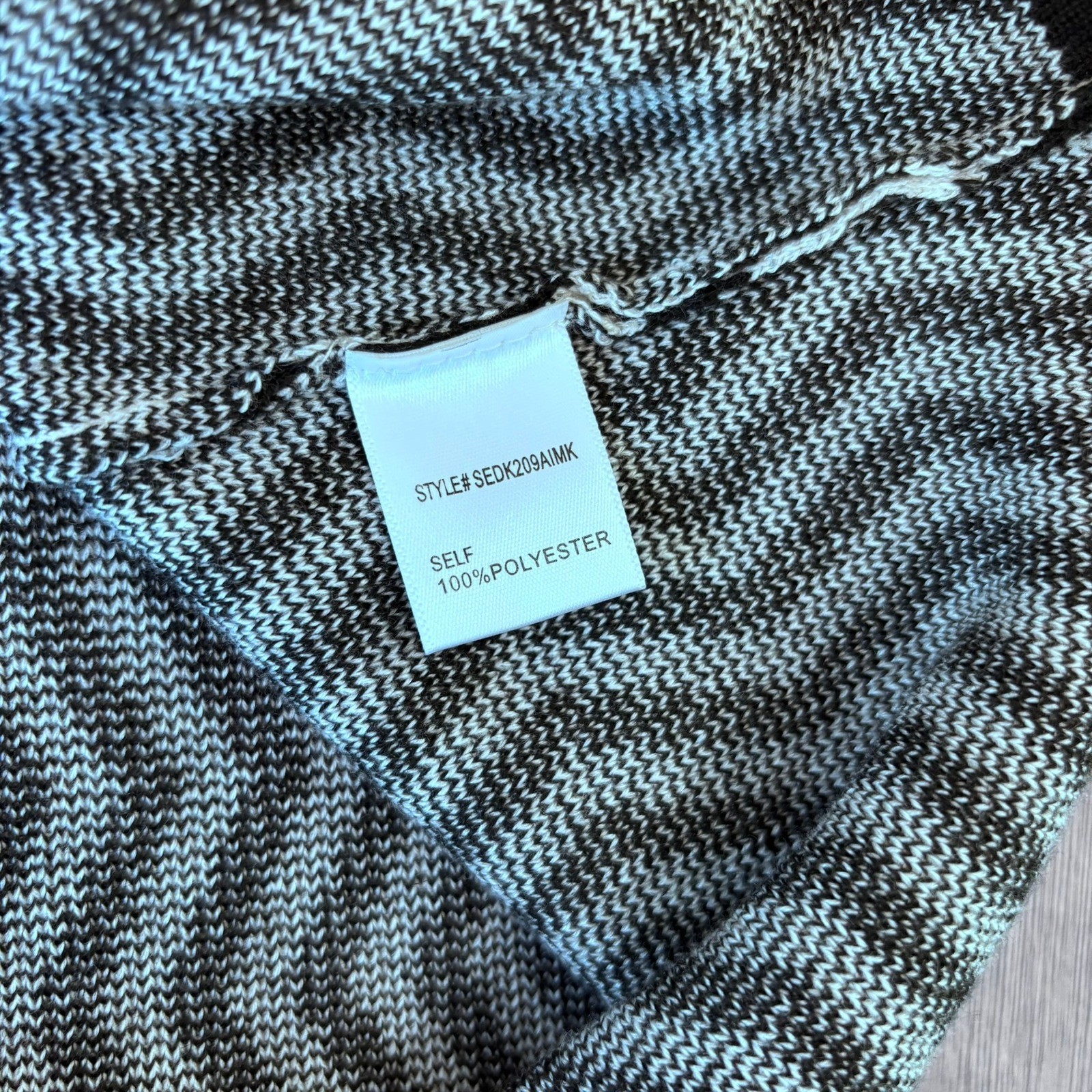 Altar&rsquo;d State, Chevron Knit Skirt Black Ivory