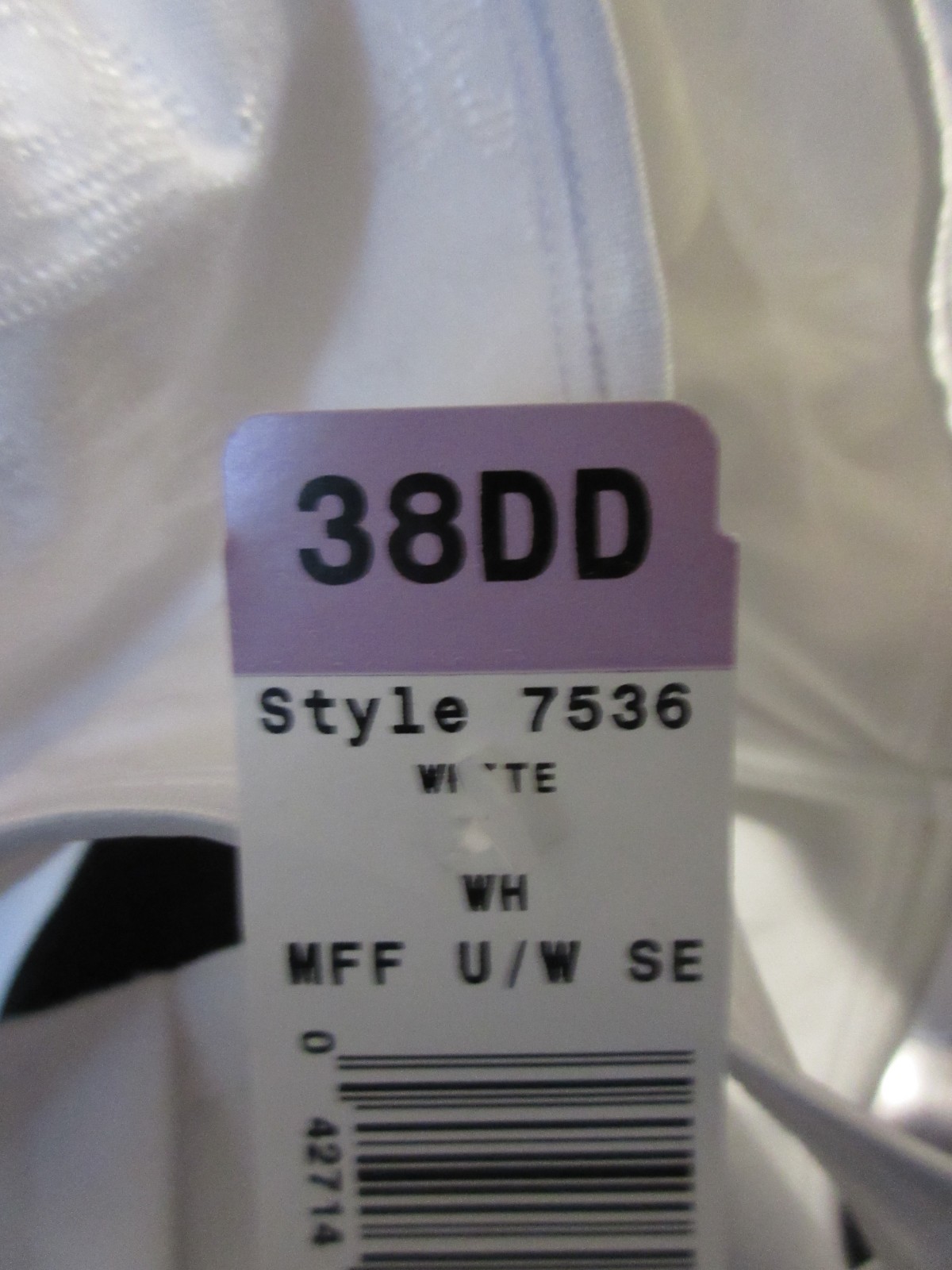 NWT vintage PLAYTEX style 7536 WHITE COTTONY LINING UW bra sz 38 DD disc