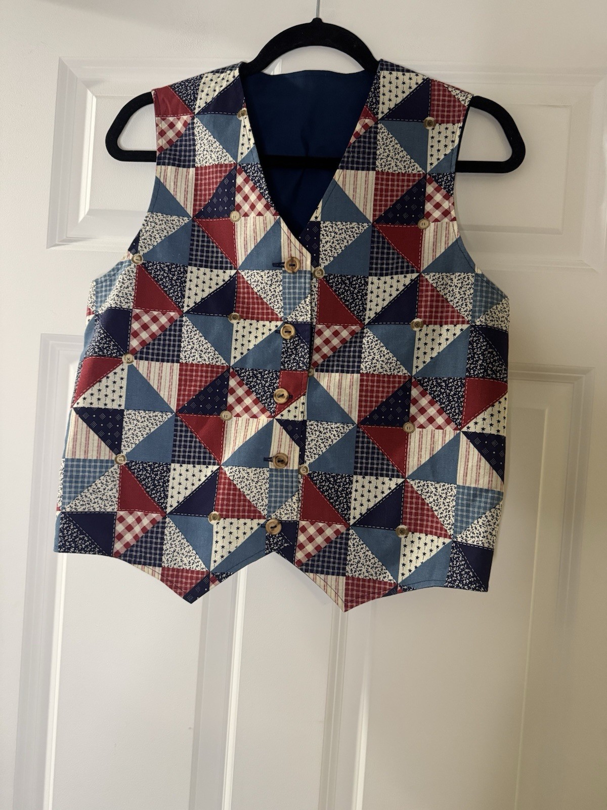 Unbranded 1990s Vintage Patchwork Vest Pit To Pit 18” Length 20.5”