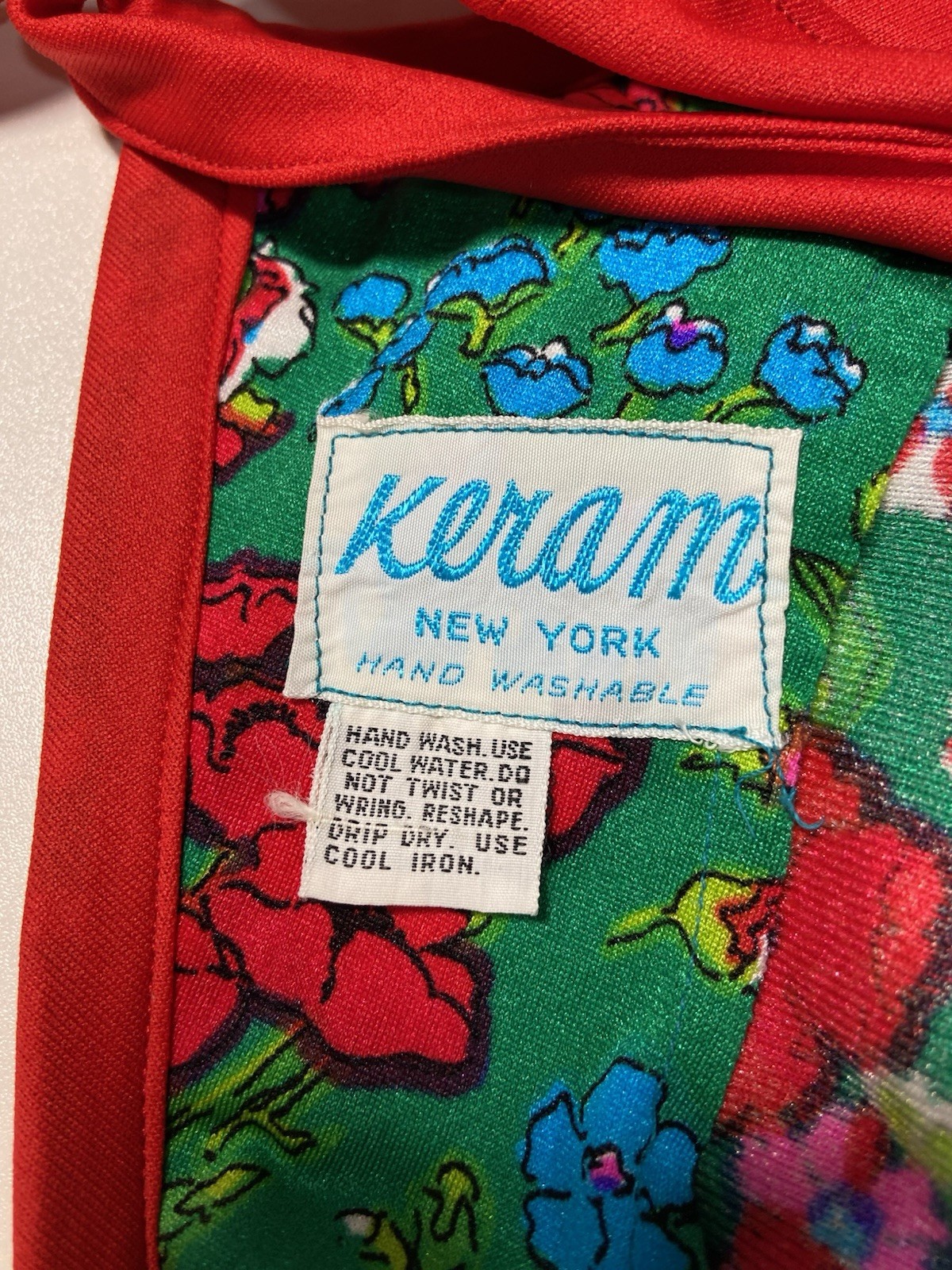 Vintage 1970’s Keram New York Floral Dress Keyhole Back Size XS 0/2