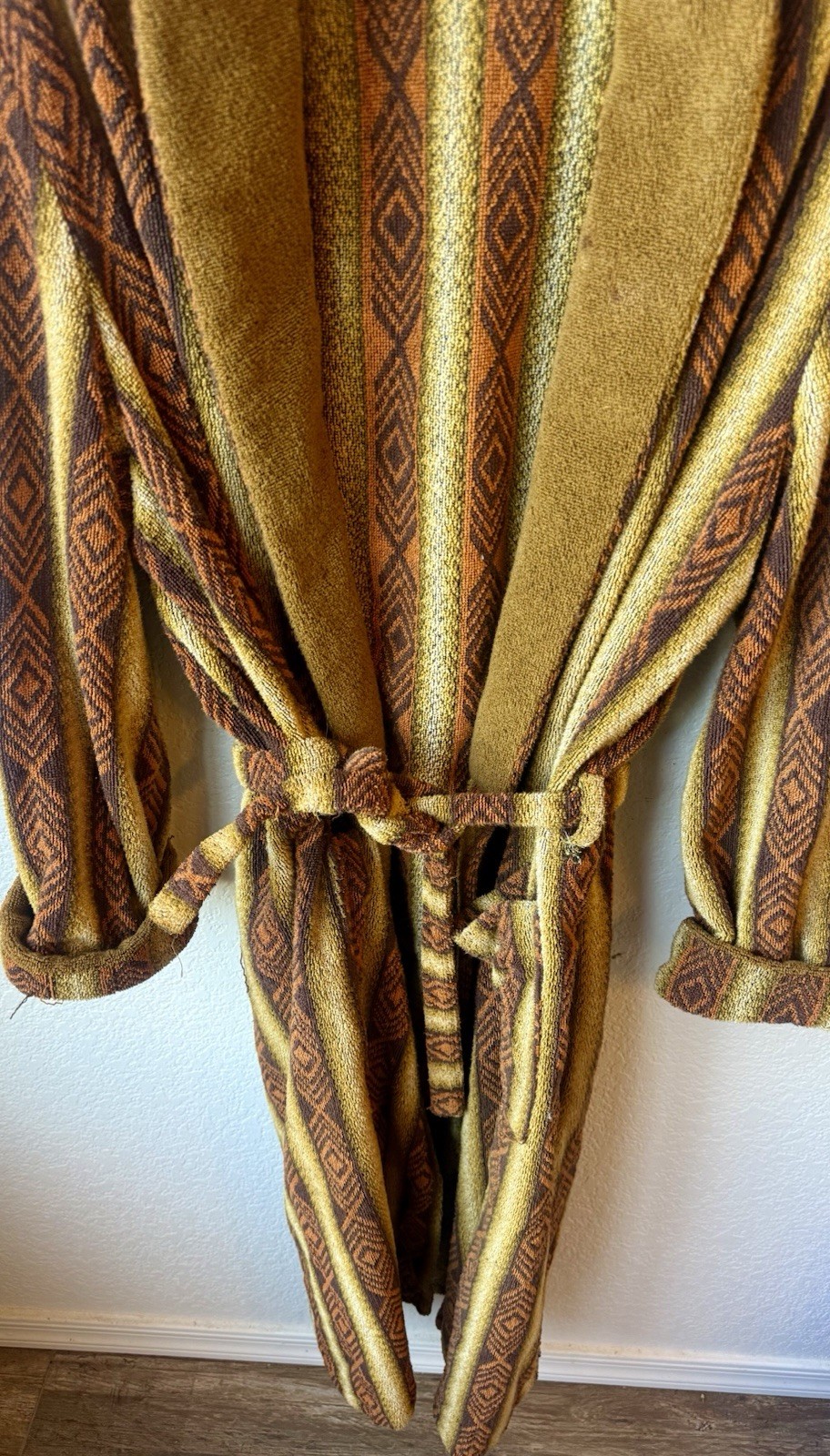 Vintage Framsohn Frottier Austrian Terry Cloth Robe Belted Shawl Collar Unisex