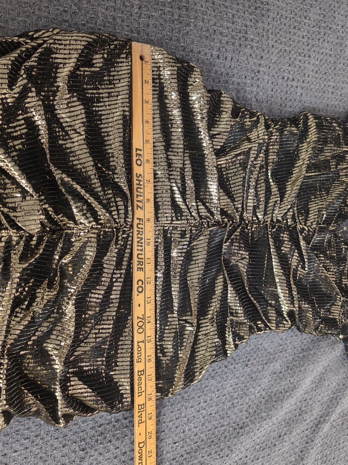 Vintage New Leaf By Samir Metallic Gold Mesh Shimmery Cocktail Party Dress 11/12