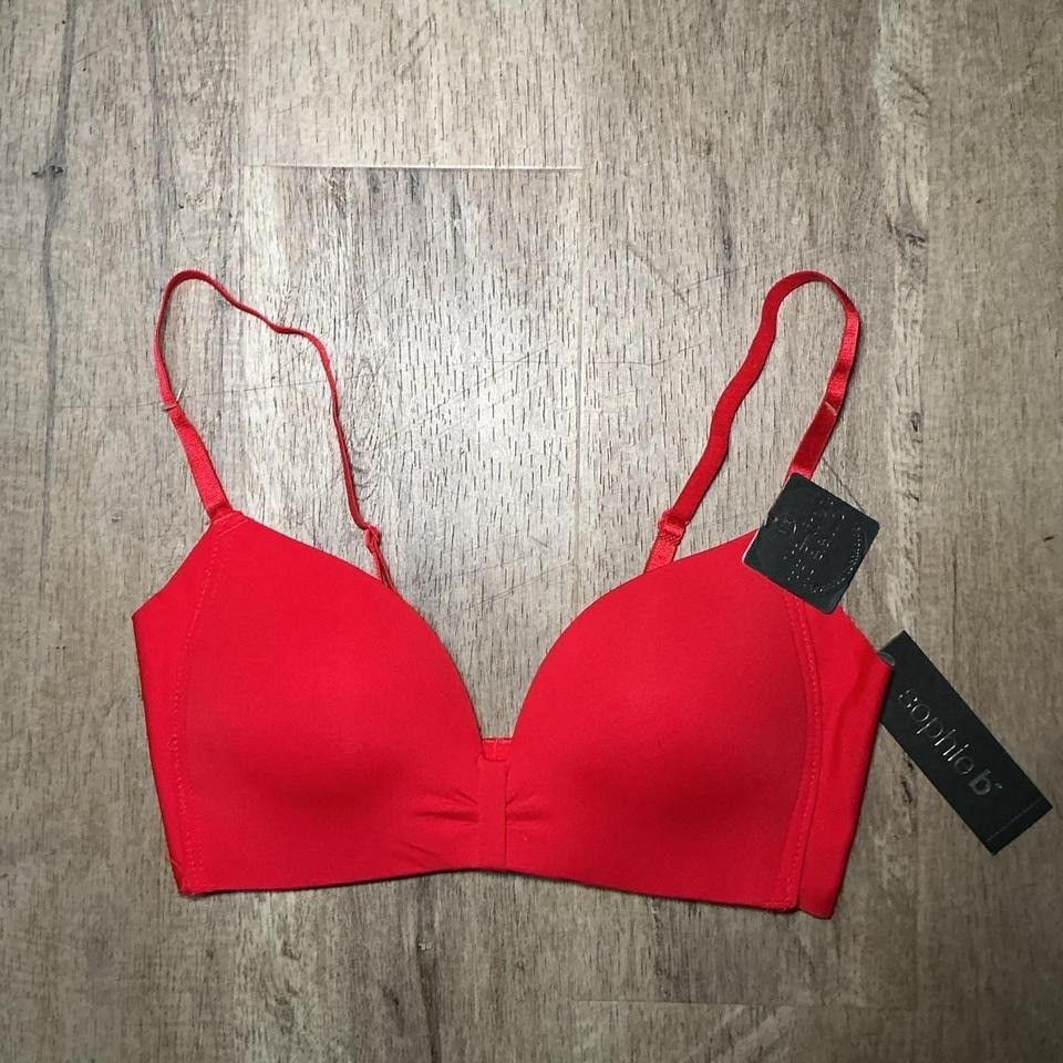 Sophie B Underwire Bra Push Up Size 34B Red NWT Smooth Everyday Feminine