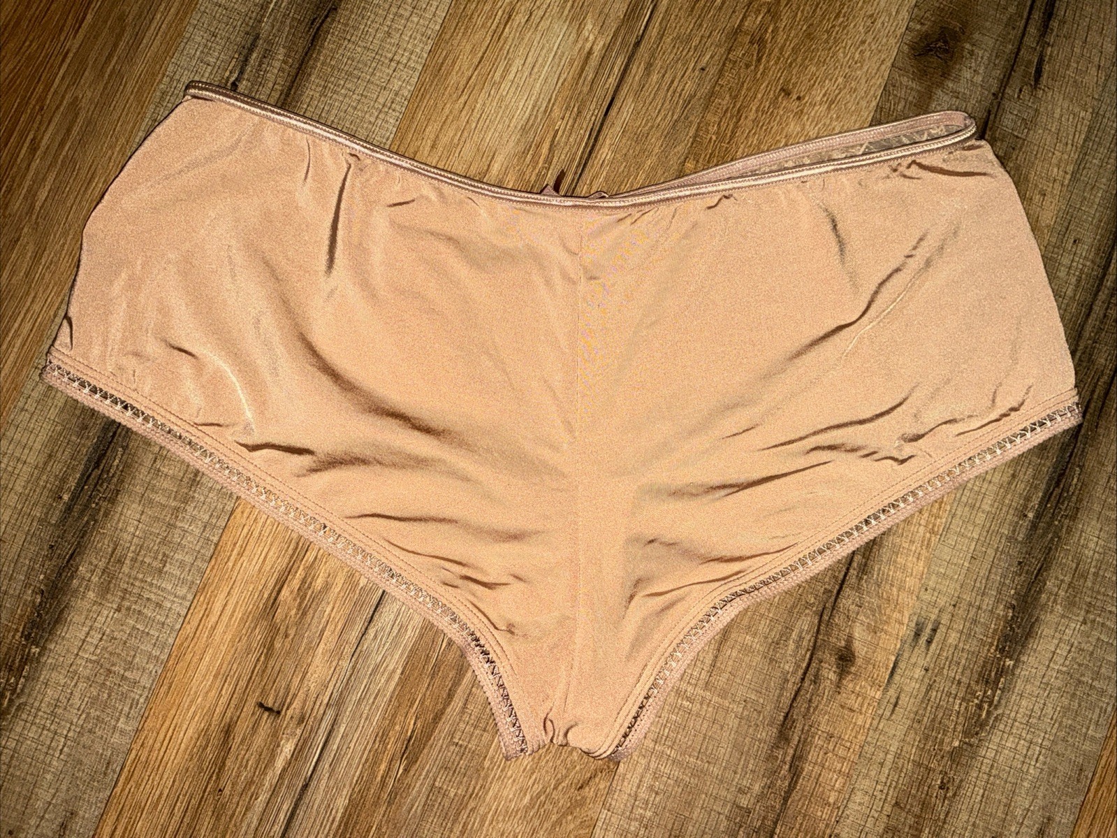 Vtg PARAMOUR Nylon/Spandex/ Cotton Gusset FAWN LaceFront SatinBack PANTY NWT LGE