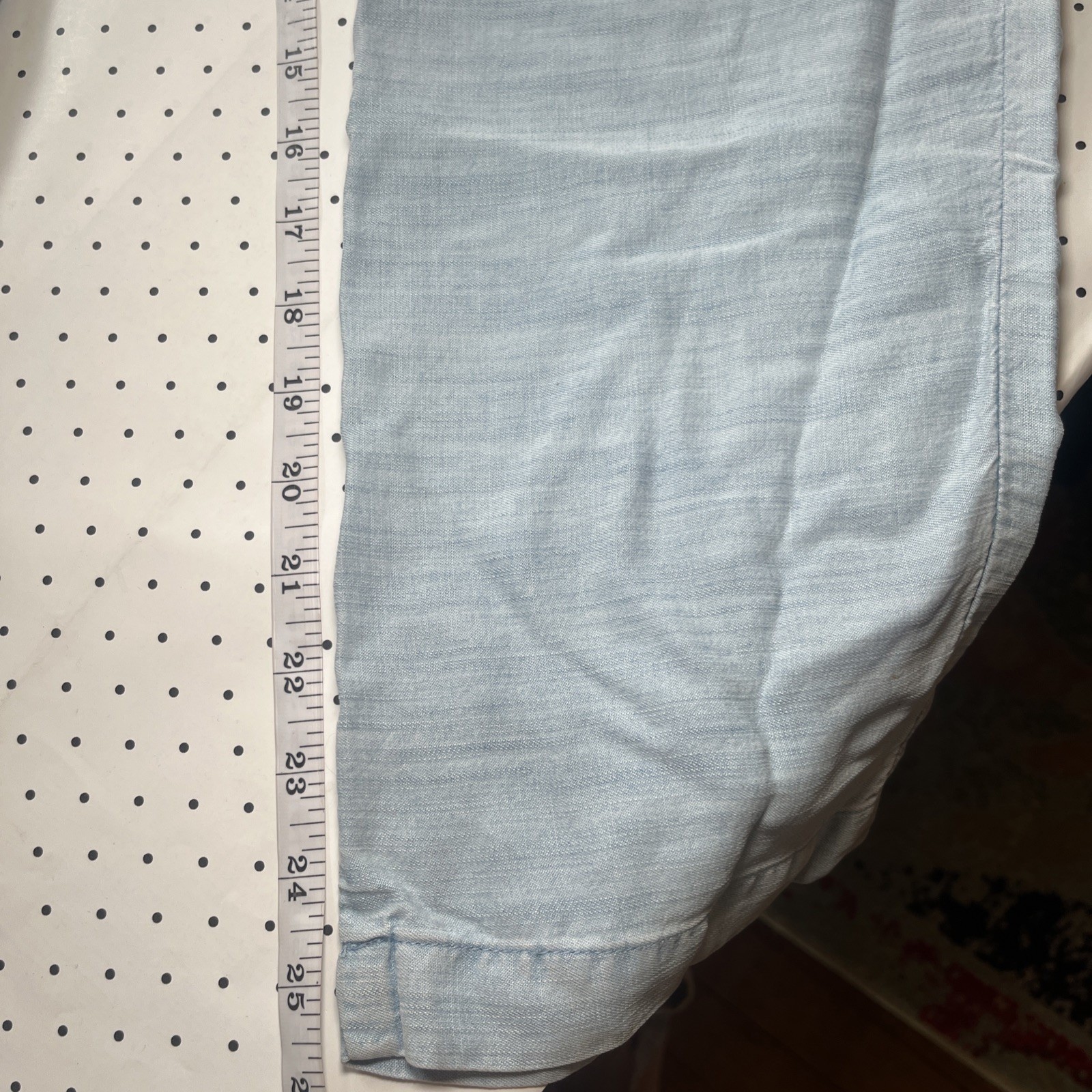 Cloth & Stone Light Wash Chambray Jumpsuit Small Wide Leg Tie Waist Romper