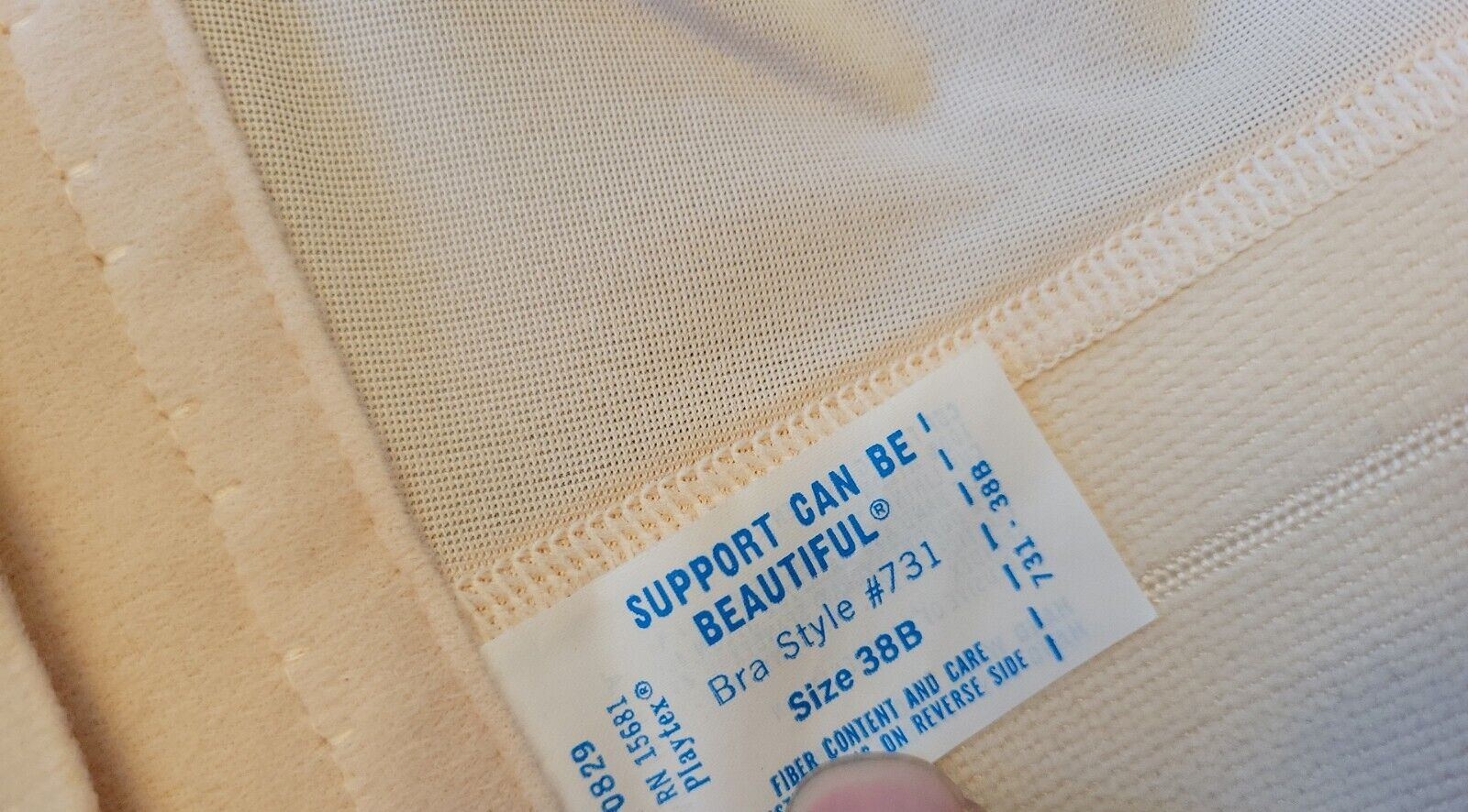 70s Playtex #731 Support Can Be Beautiful Wire Free Full Coverage Bra 38B Beige
