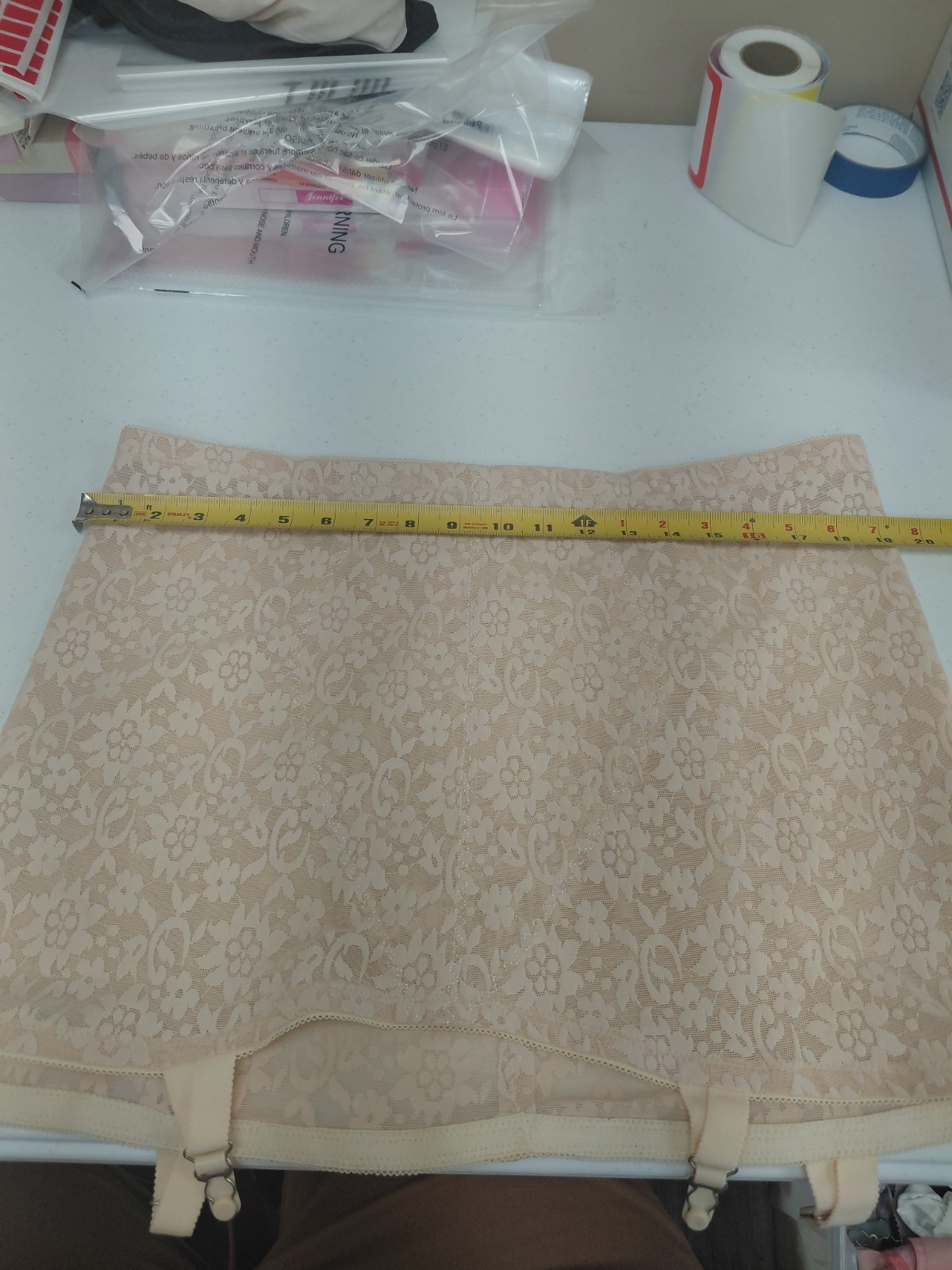 Vintage Crown-nette Open Bottom Girdle With Garter Size 8X/46