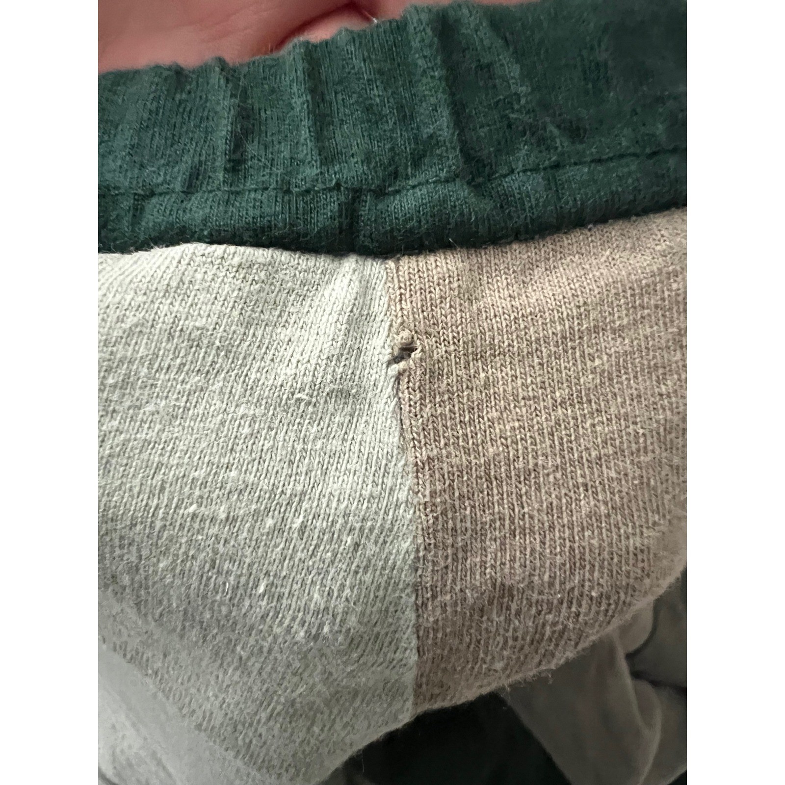 Sardine Clothing Co Patchwork Skirt Size S Green Earth Tones Recycled Cotton