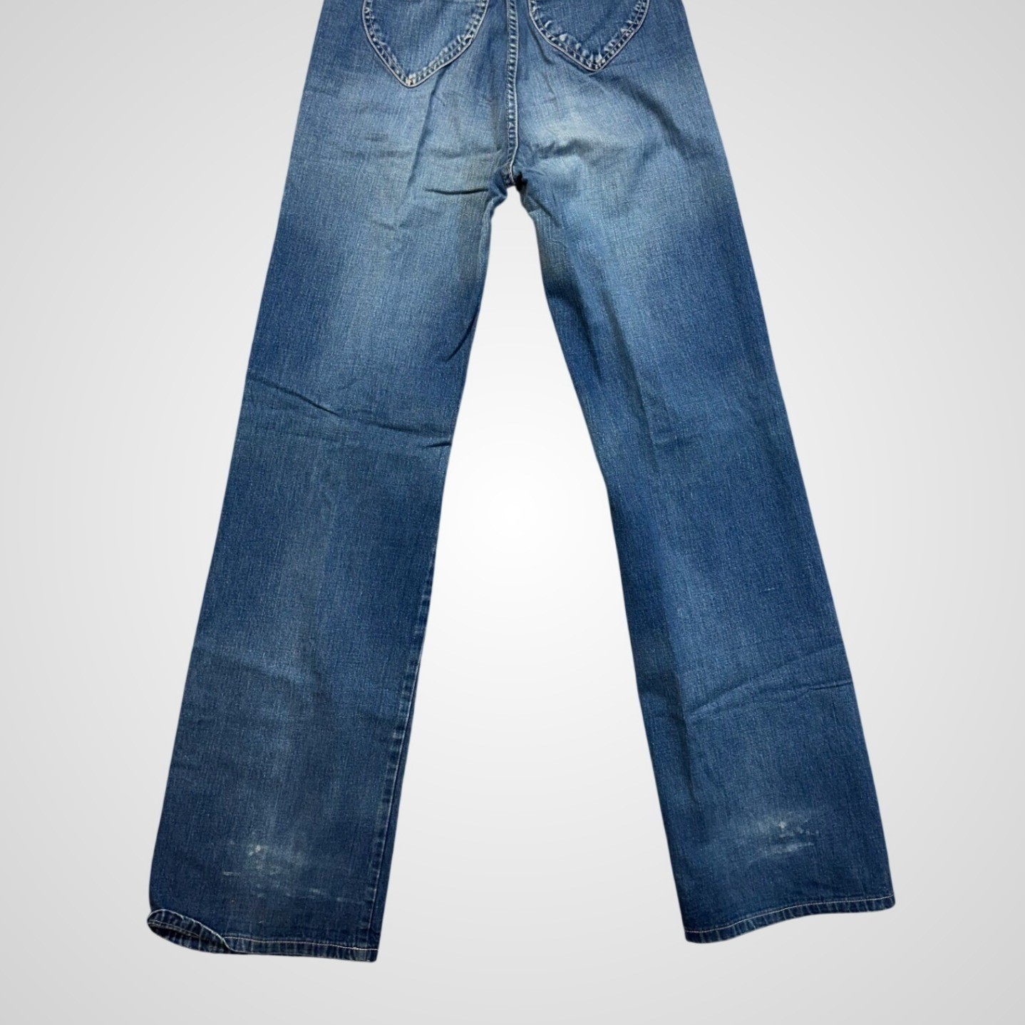 Levi&rsquo;s Redwood Empire Jeans Womens Blue 23X32 Vintage Heart Pocket Wide Leg 70s