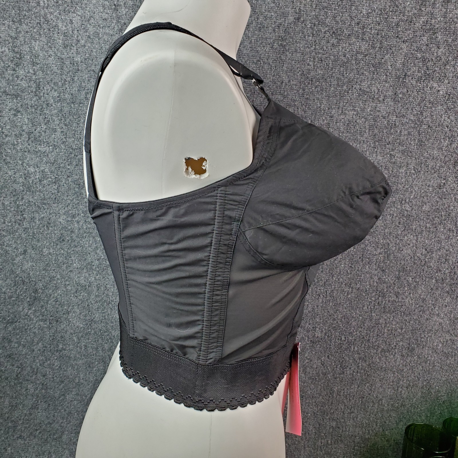 VTG Long Line Bullet Bra Corset Bustier Cincher Shaper 40DD Pin Up Lingerie