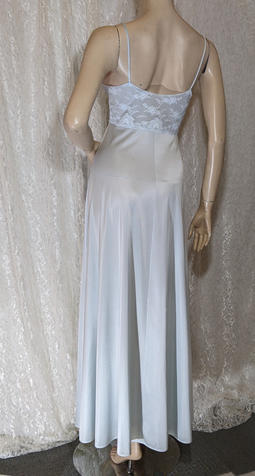 VTG Luxite by Holeproof Ruffle Sleeves Peignoir Robe Bonus Lingerie Nightgown M