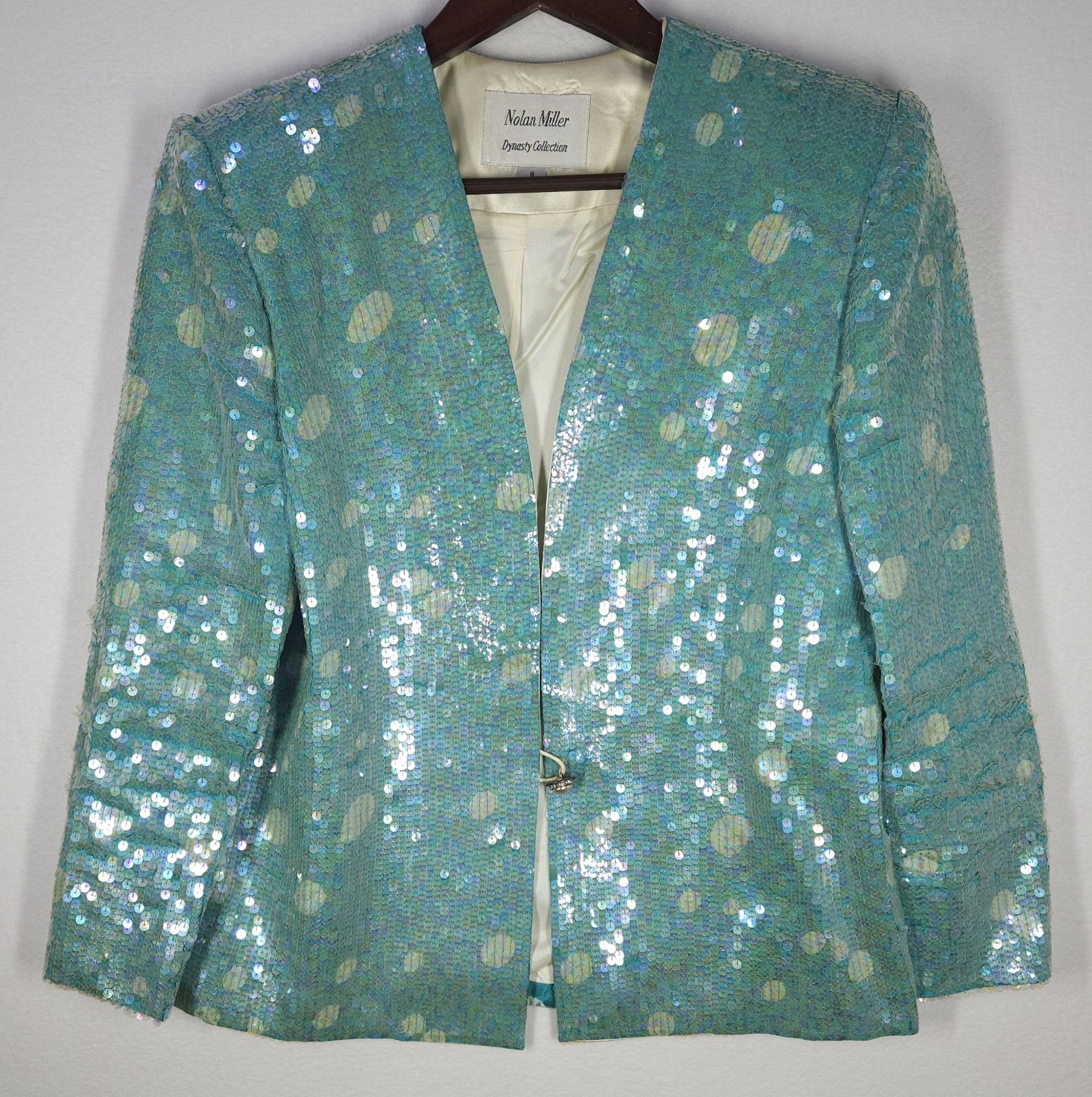 Vintage Nolan Miller Dynasty Collection Silk Women&rsquo;s Sequin Blazer Size 6