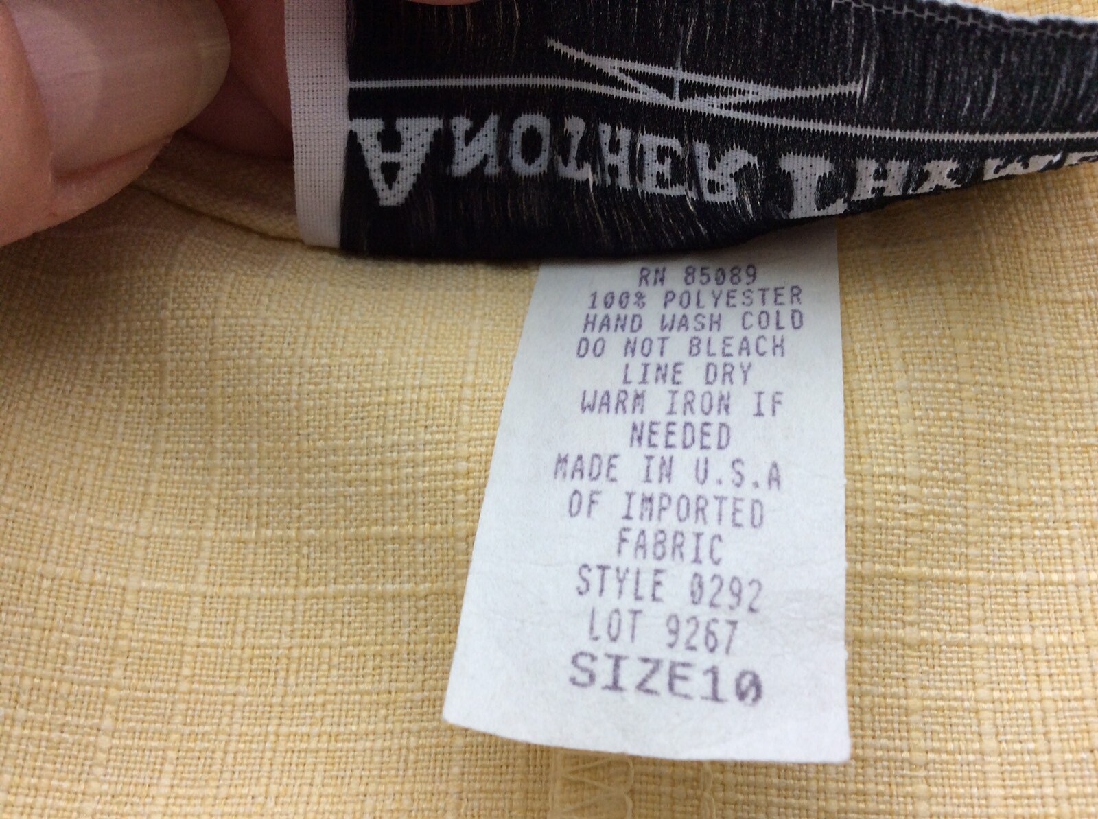 Vintage Another Thyme Sleeveless Sheath Dress Two Piece Set S/S Jacket Yellow 10