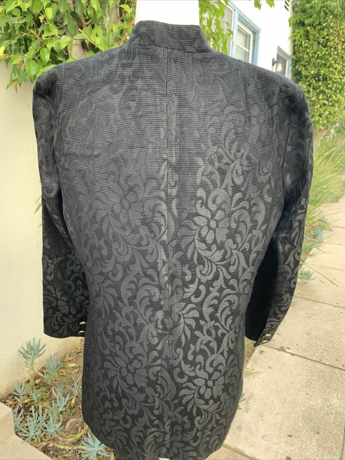 Celine Soria Womens Solid Black Long Sleeve Blazer Jacket 44 Large France