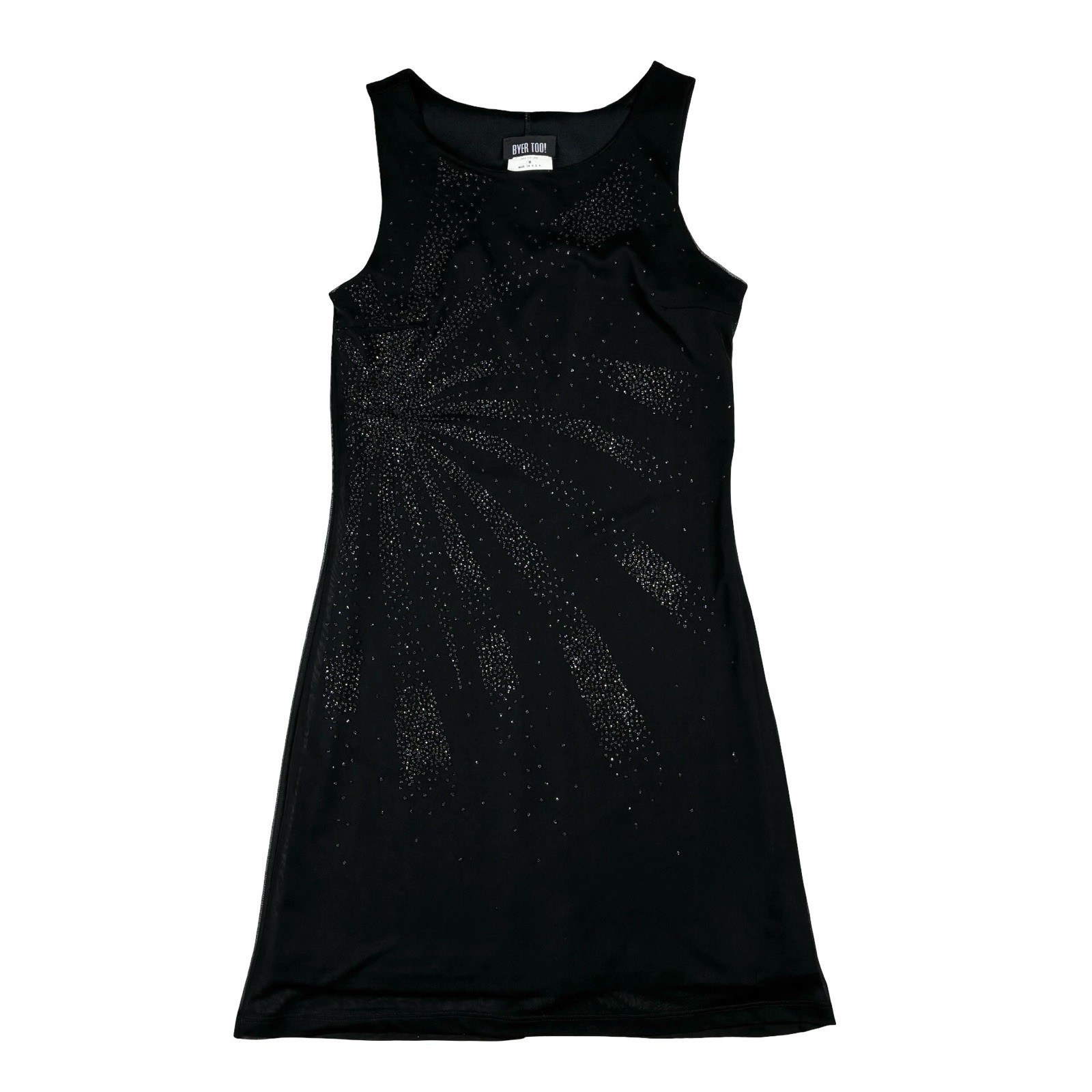 Byer Too! Women&rsquo;s Vintage 90s Black Glitter Dress Prom Grunge Whimsigoth M