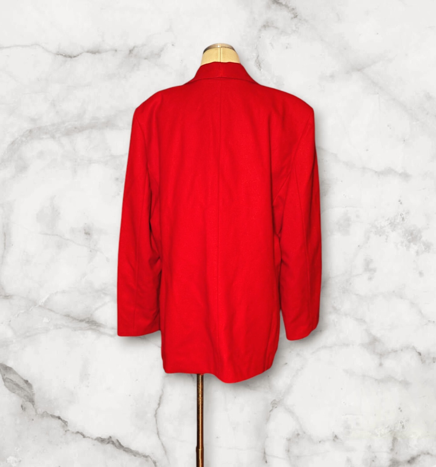 New MODIANO 1980s Solid Red Blazer Jacket 100% WOOL Business Size 14 Women&rsquo;s