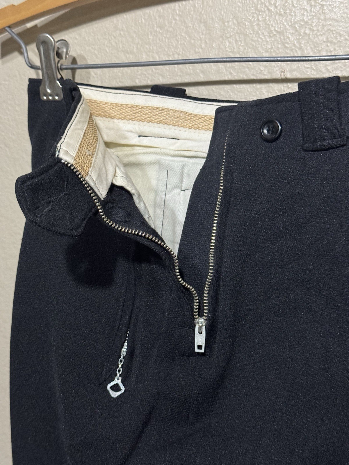 Vtg 50s Black Wool Winter Ski Pants Womens 2/4 26” Waist NOS Profile Sportswear