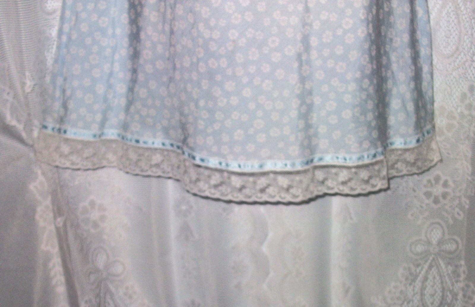 Sm. »Barbizon » Lt.weight soft cotton,blue/white,vintage babydoll nightgown,nighti